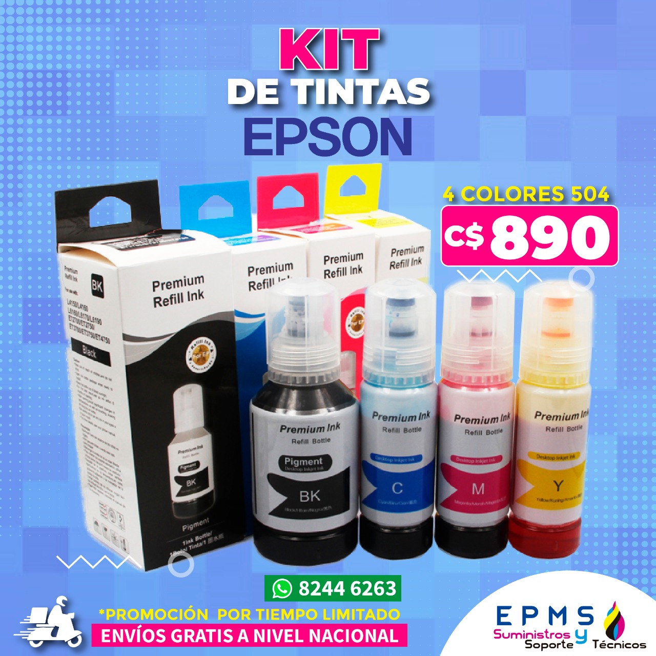 Kit de Tintas 4 colores... - EPMS Suministro para impresoras