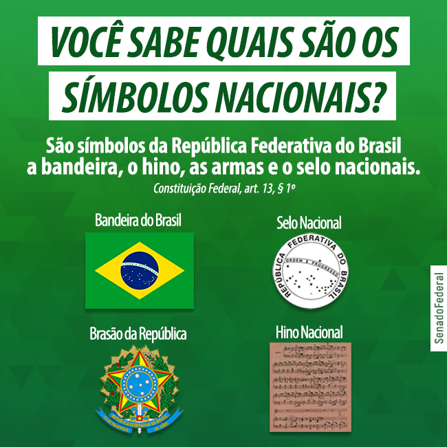 Senado Federal - Você já conhecia os símbolos nacionais?... | Facebook