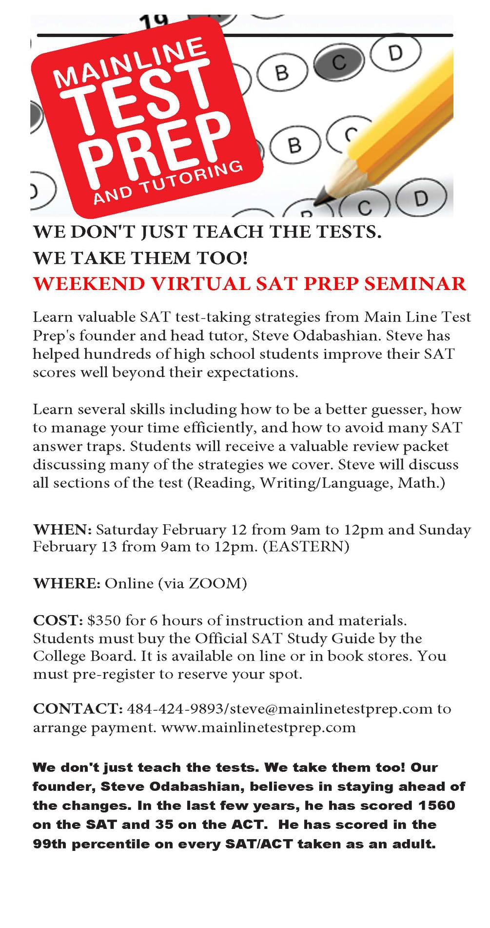 Main Line Test Prep and Tutoring