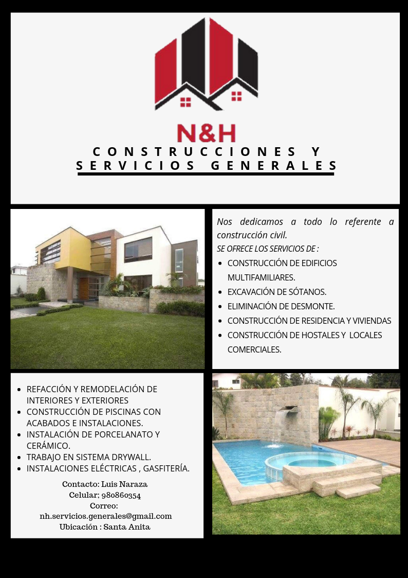 Construcciones y Servicios Generales N&H | Lima