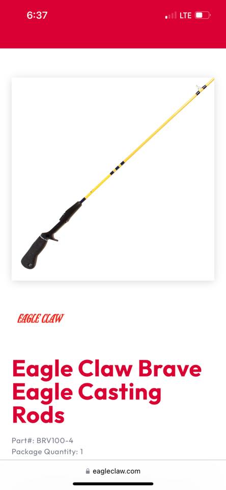 brave eagle fishing reel Cimarron Spinning loaded with line and is equipped with a quick fold handle for easy storage Fishing Gear Ice Fishing Inline
