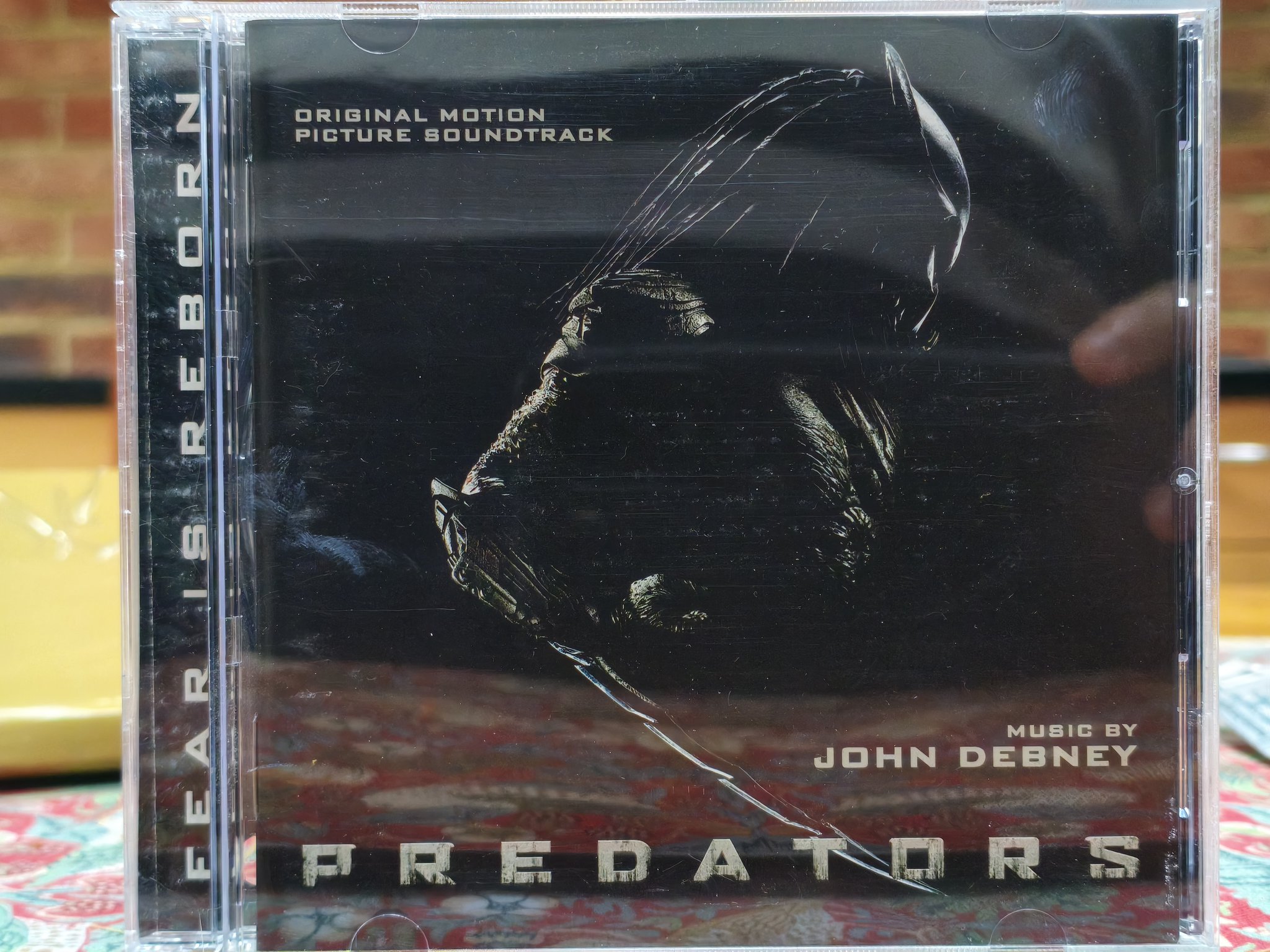 John Debney's Predators soundtrack CD with punched barcode