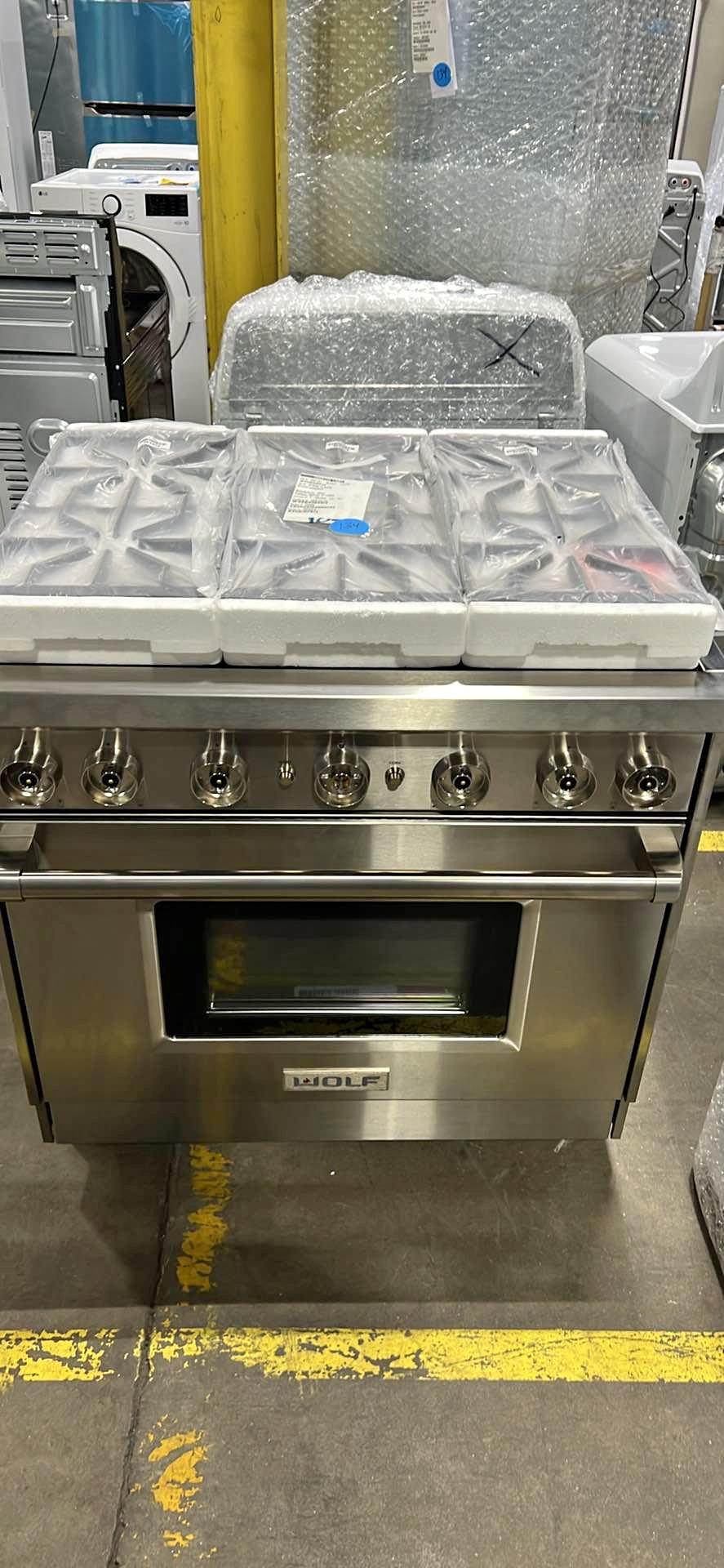 MINT OPEN BOX 36 INCH WOLF NATURAL GAS GR366 - Ranges & Ovens ...