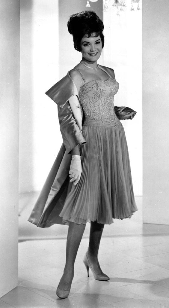 Connie Francis' 1964 ice blue chiffon evening gown in 'Looking for