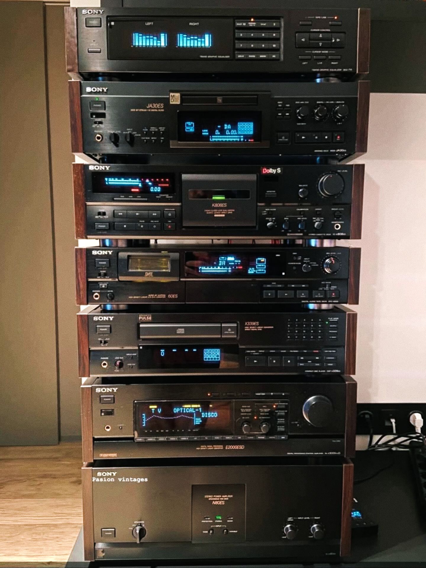 Rupesh - stack of vintage Sony ES (Elevated Standard) series audio ...