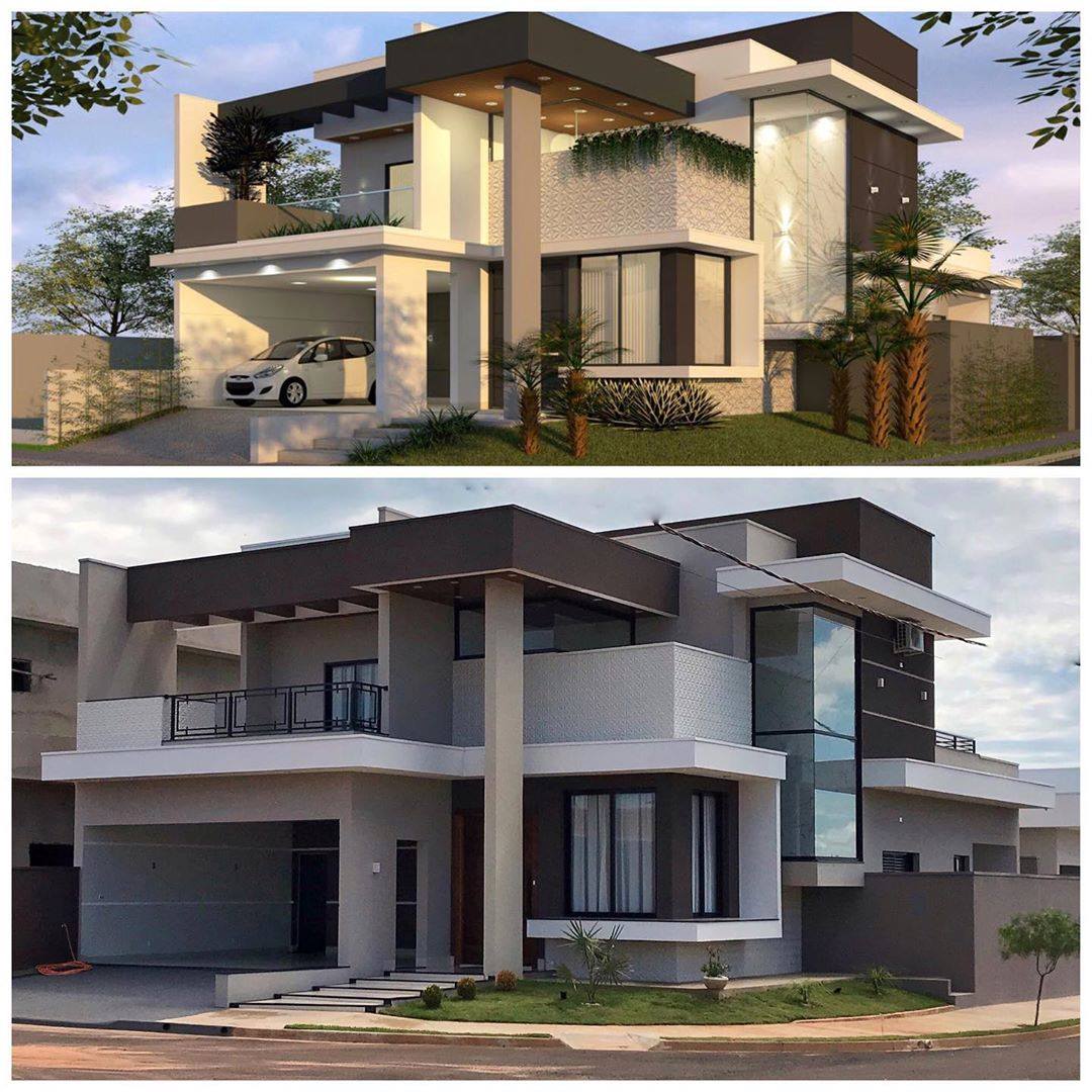 Maddy - ️ Modern House Exterior Design 😍 Rate out of 1 to... | Facebook