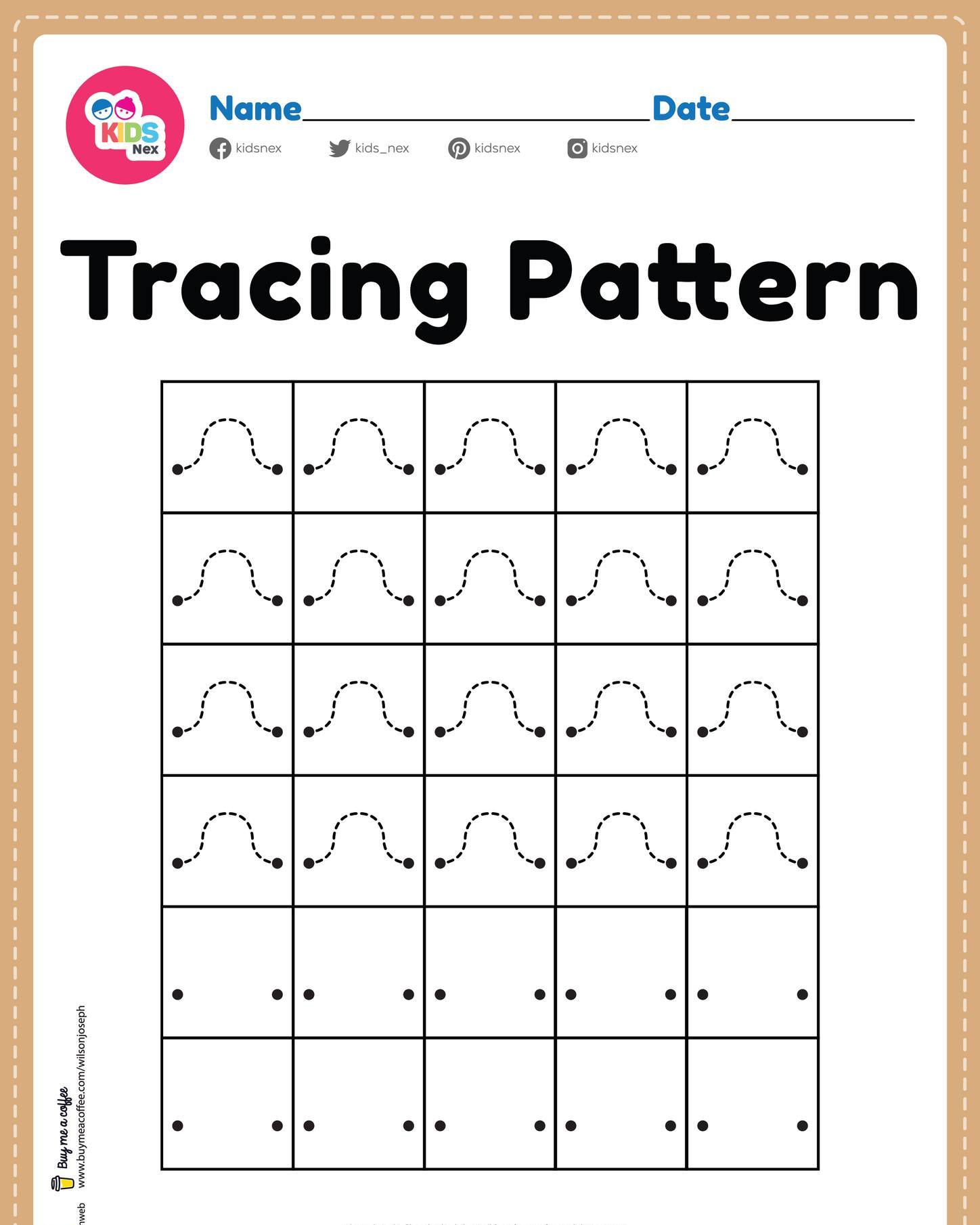 Kids Nex - Tracing pattern wave lines #worksheet for...