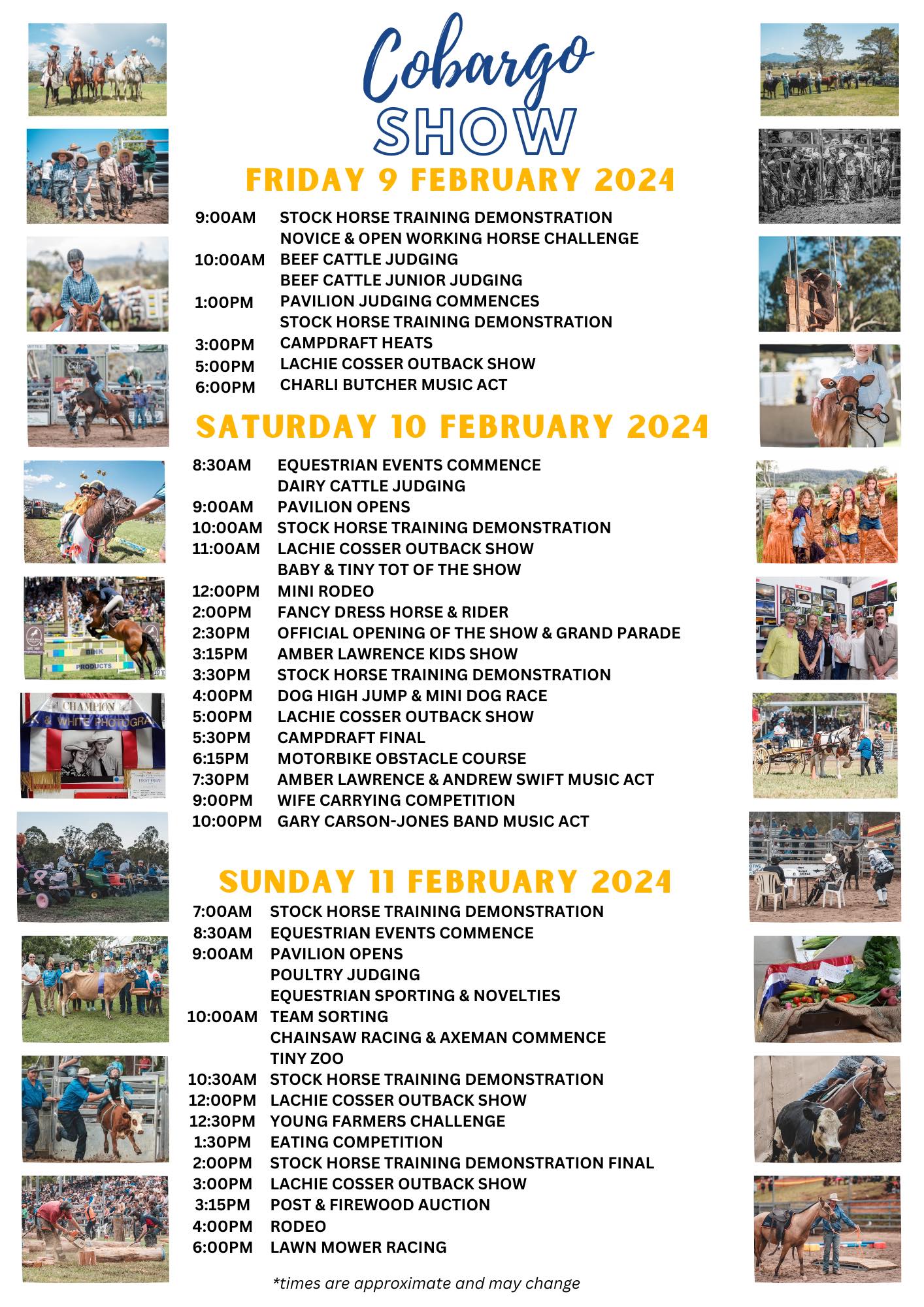 Cobargo Show - 📣 2024 COBARGO SHOW ENTERTAINMENT PROGRAM 📣... | Facebook