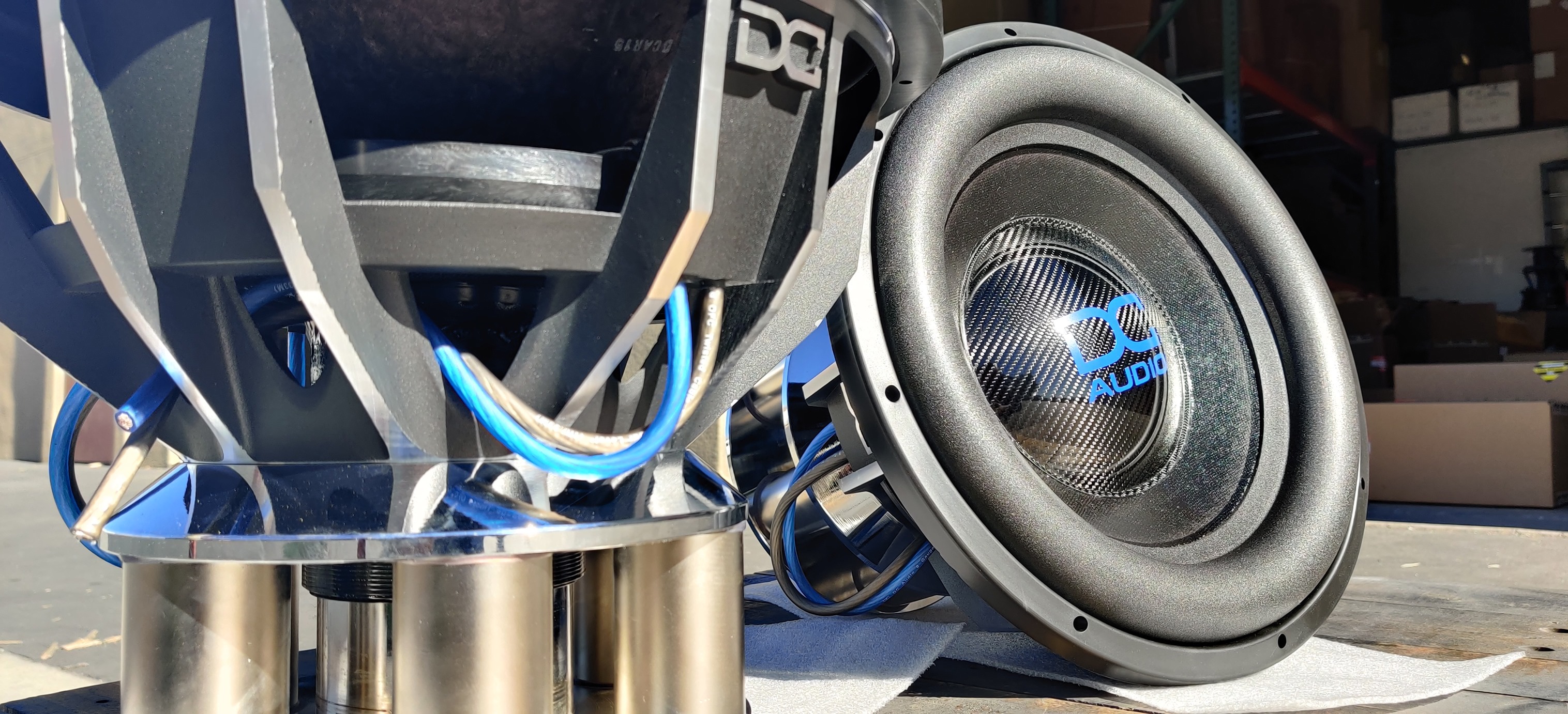 DC Audio - A pair of DC Audio Neo Elite 4.0s topped with...