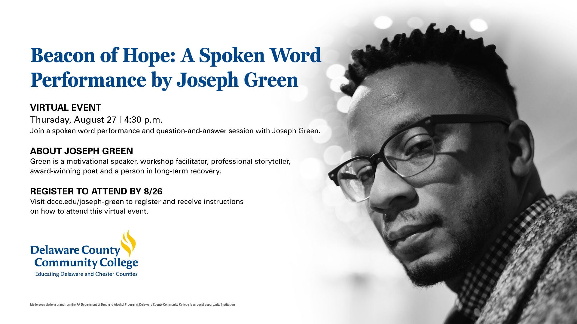 Delaware County Community College - Spoken word artist, educator and ...
