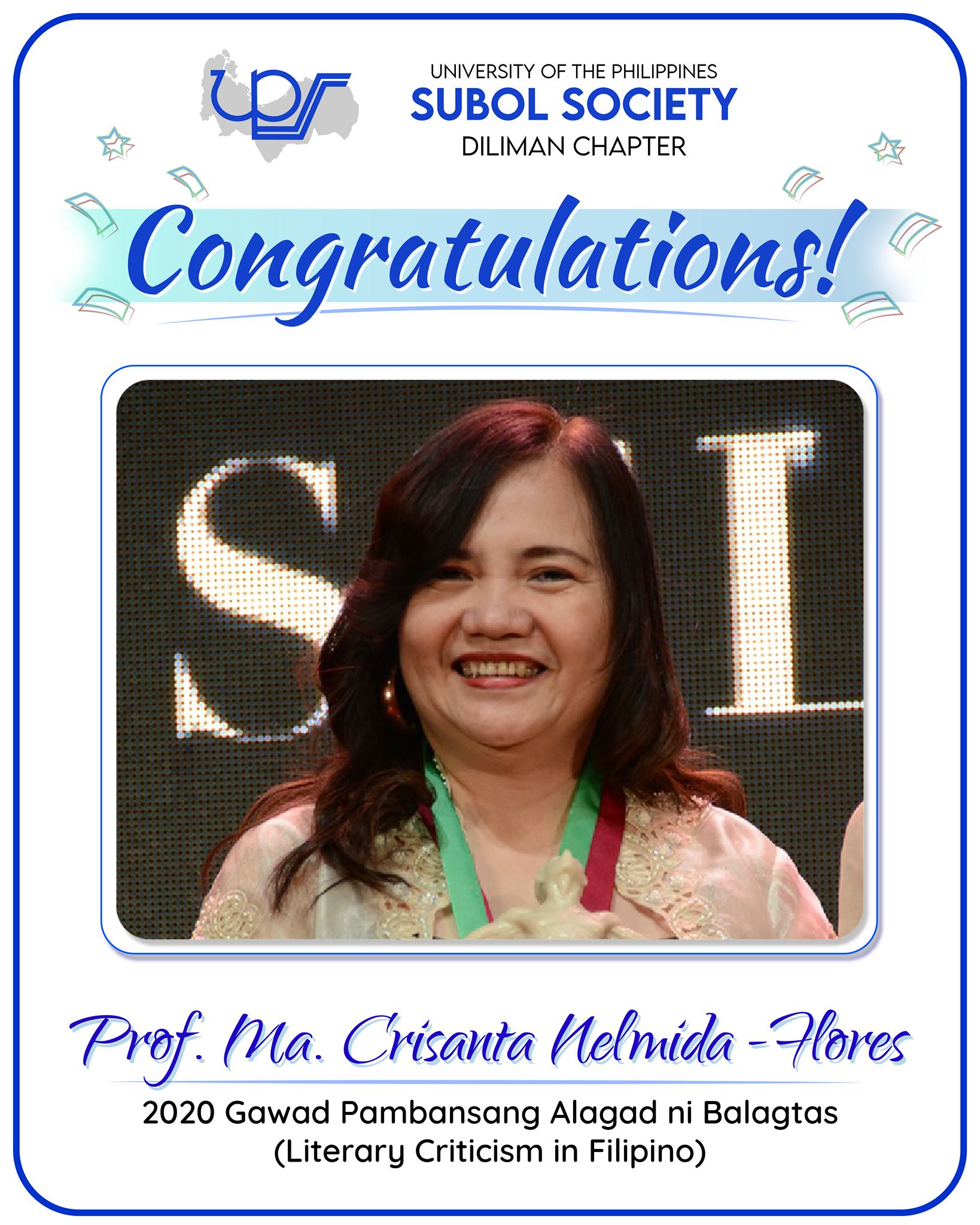 Congratulations to... - UP Subol Society Diliman Chapter