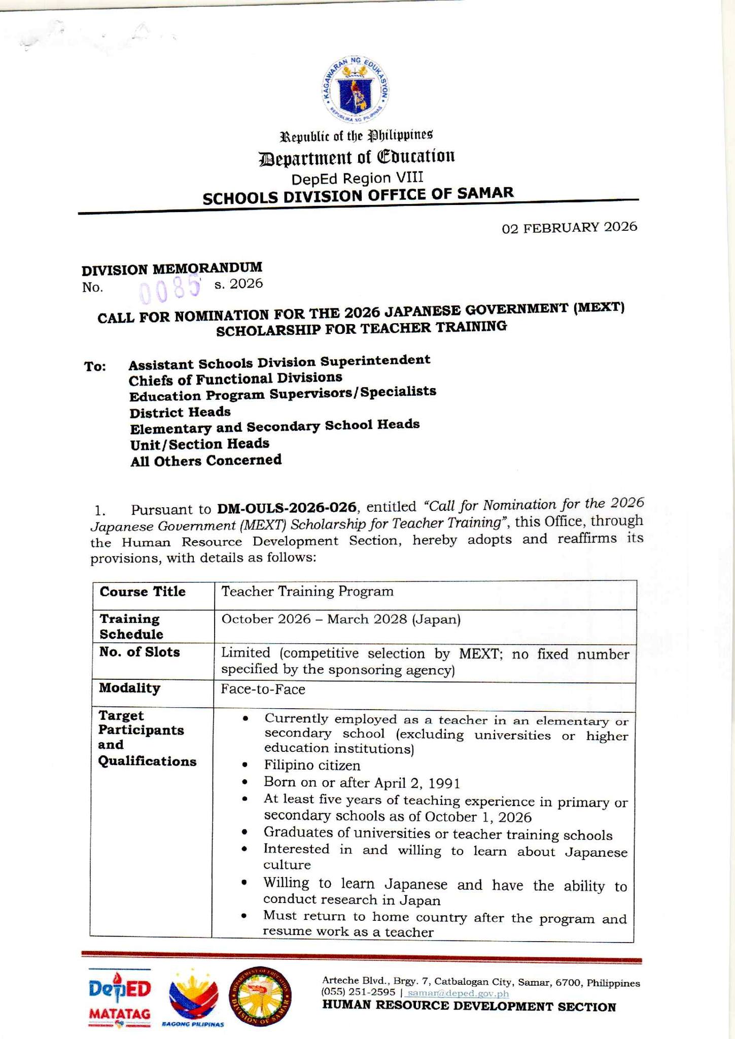 Samar ICT Community | # Division Memorandum No | Facebook