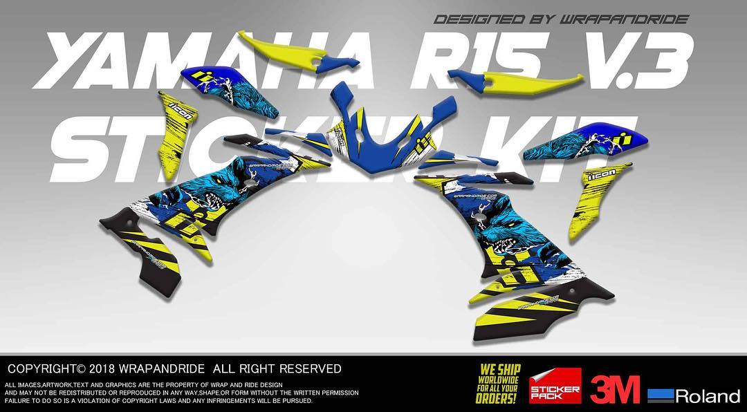 Sayan Karmakar - Yamaha R15 V3 WOLF EDITION [ FULL BODY WRAP / DECAL ...