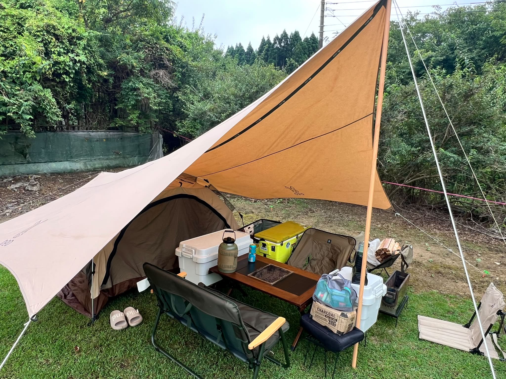 前回と同じ東神楽のキャンプ場にて1泊🏕 去年の秋に格安で買った