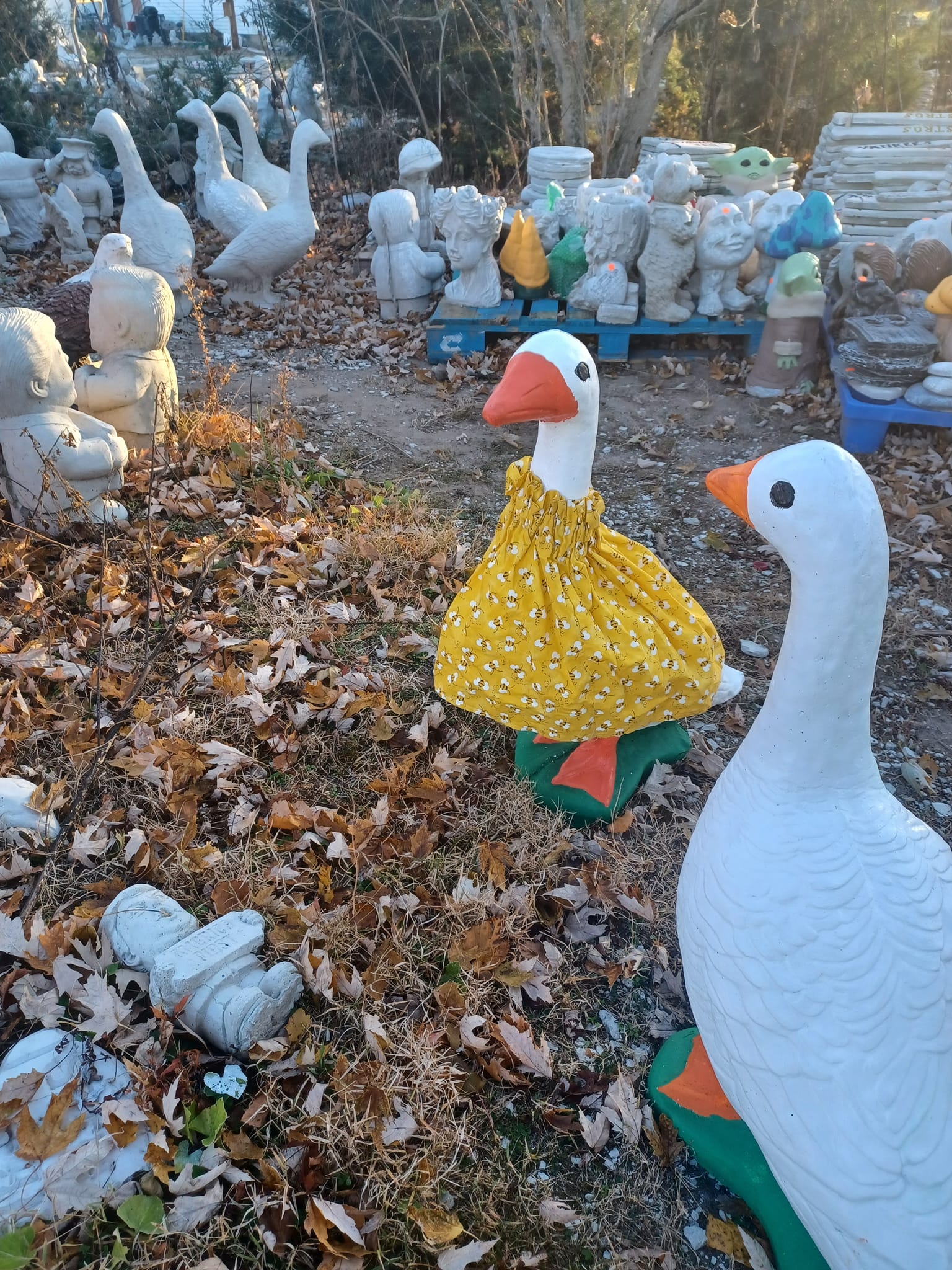 The Porch Goose Club of America | We make concrete geese we're located ...