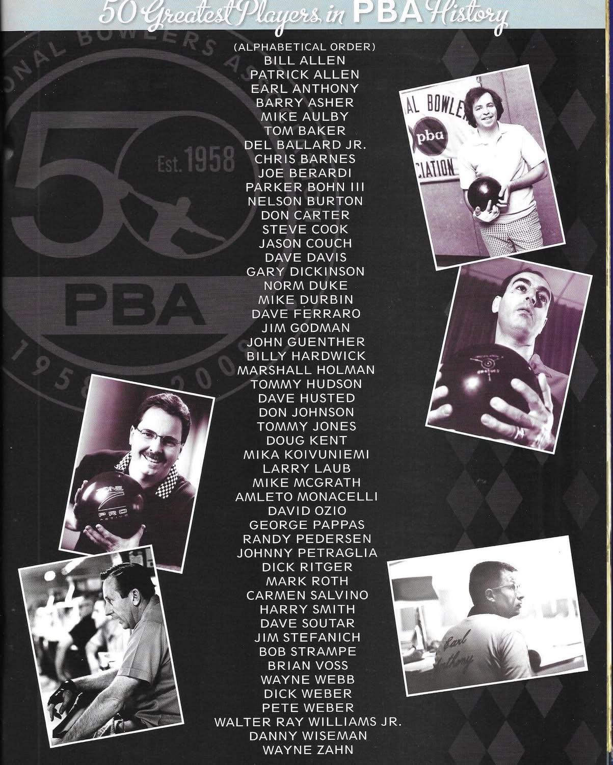 The 50 Greatest Players in PBA History as voted back in 2008. Courtesy ...