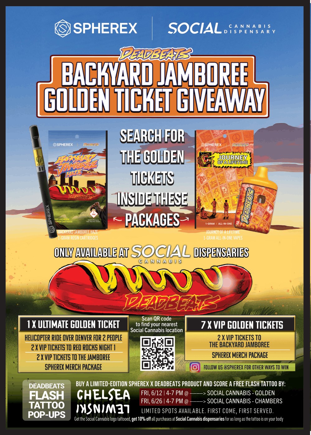 Spherex x Deadbeats golden ticket giveaway in Denver