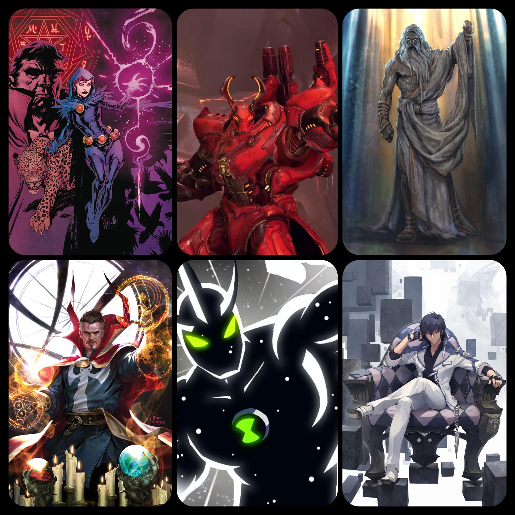 Who is the strongest among Raven, Dark Lord, Zeus, Dr Strange
