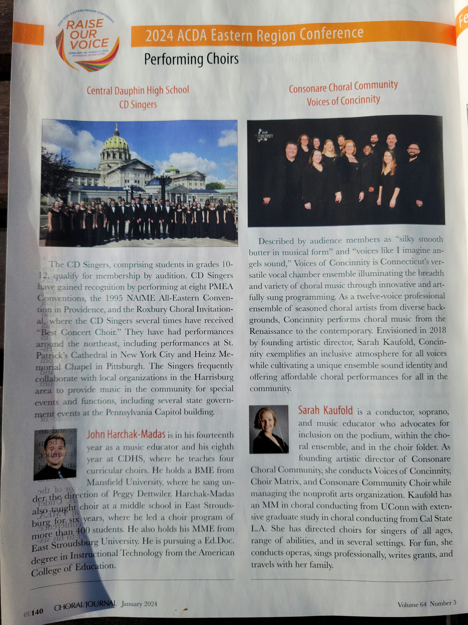 We are truly honored to be featured... - Voices of Concinnity
