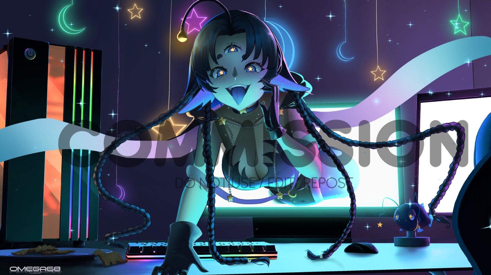 Vtuber commission promo for screen escape theme