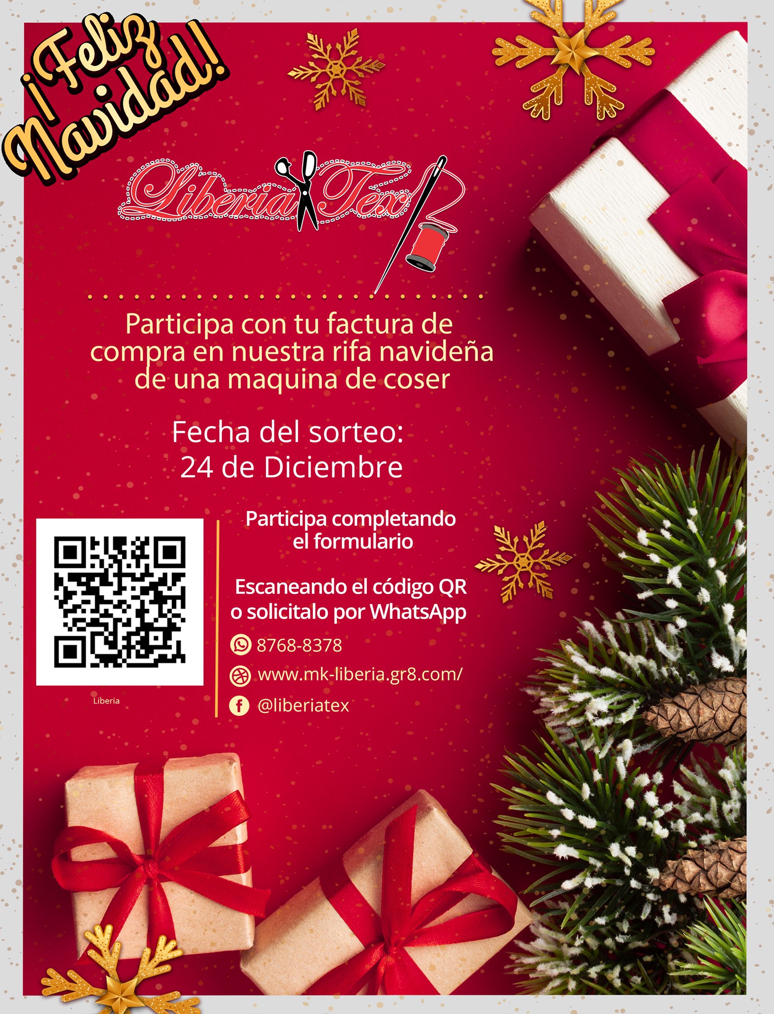 LiberiaTex - 📣📣Y SE VIENE RIFA NAVIDEÑA🥳🎅🏻 ️☃️ Participa... | Facebook