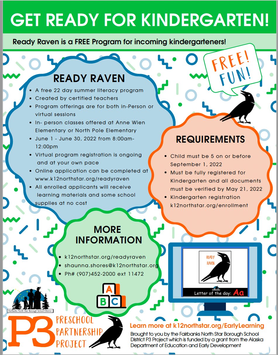 Fairbanks - Incoming kindergarteners! Our Ready Raven Program team is ...