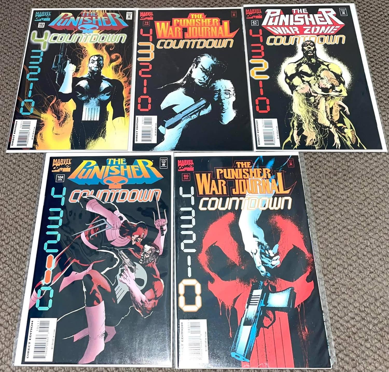 Punisher Countdown multi book mini series.
