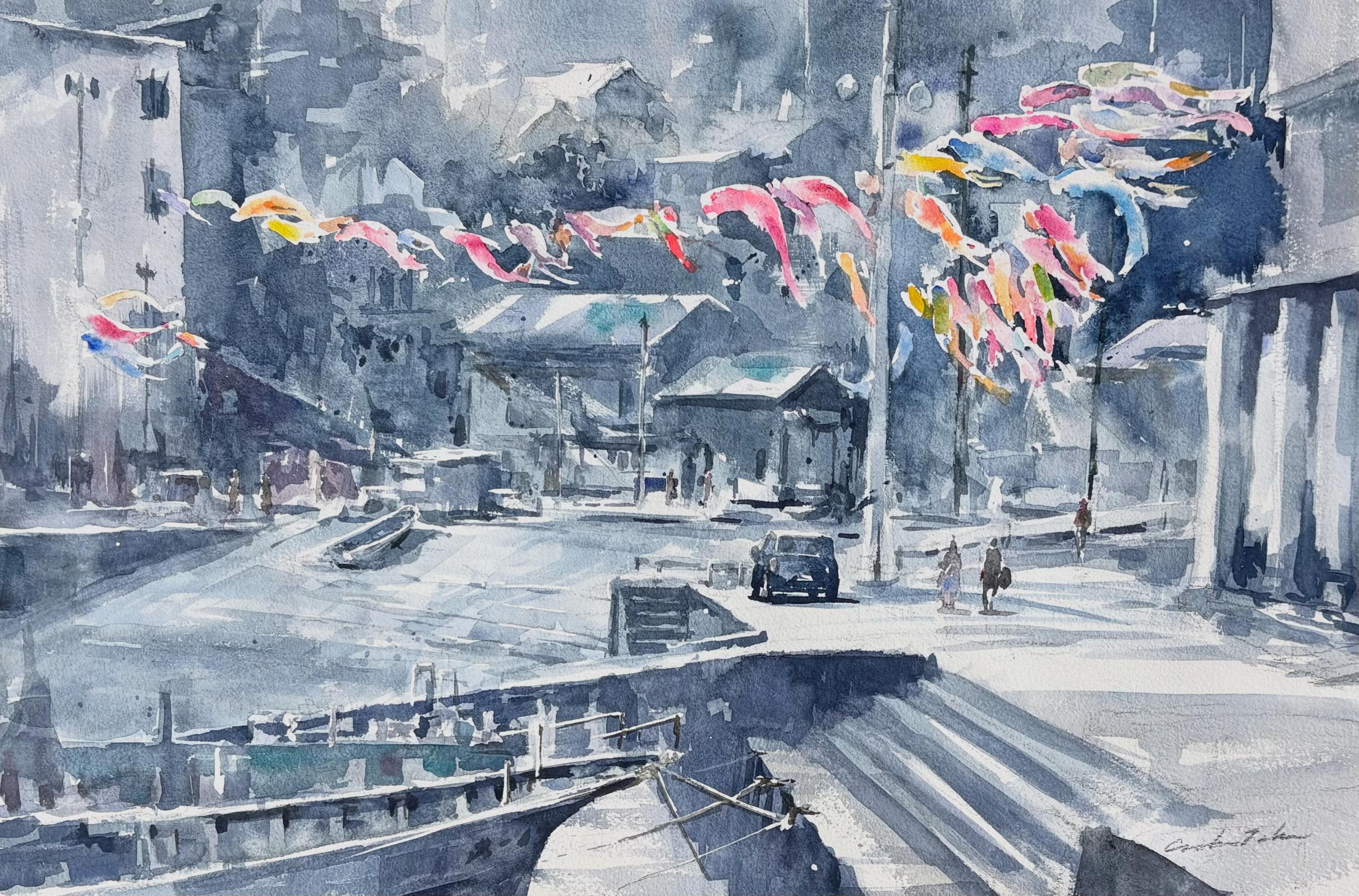 Taku - 日の終わり（真鶴漁港） #透明水彩 #watercolor #真鶴 | Facebook