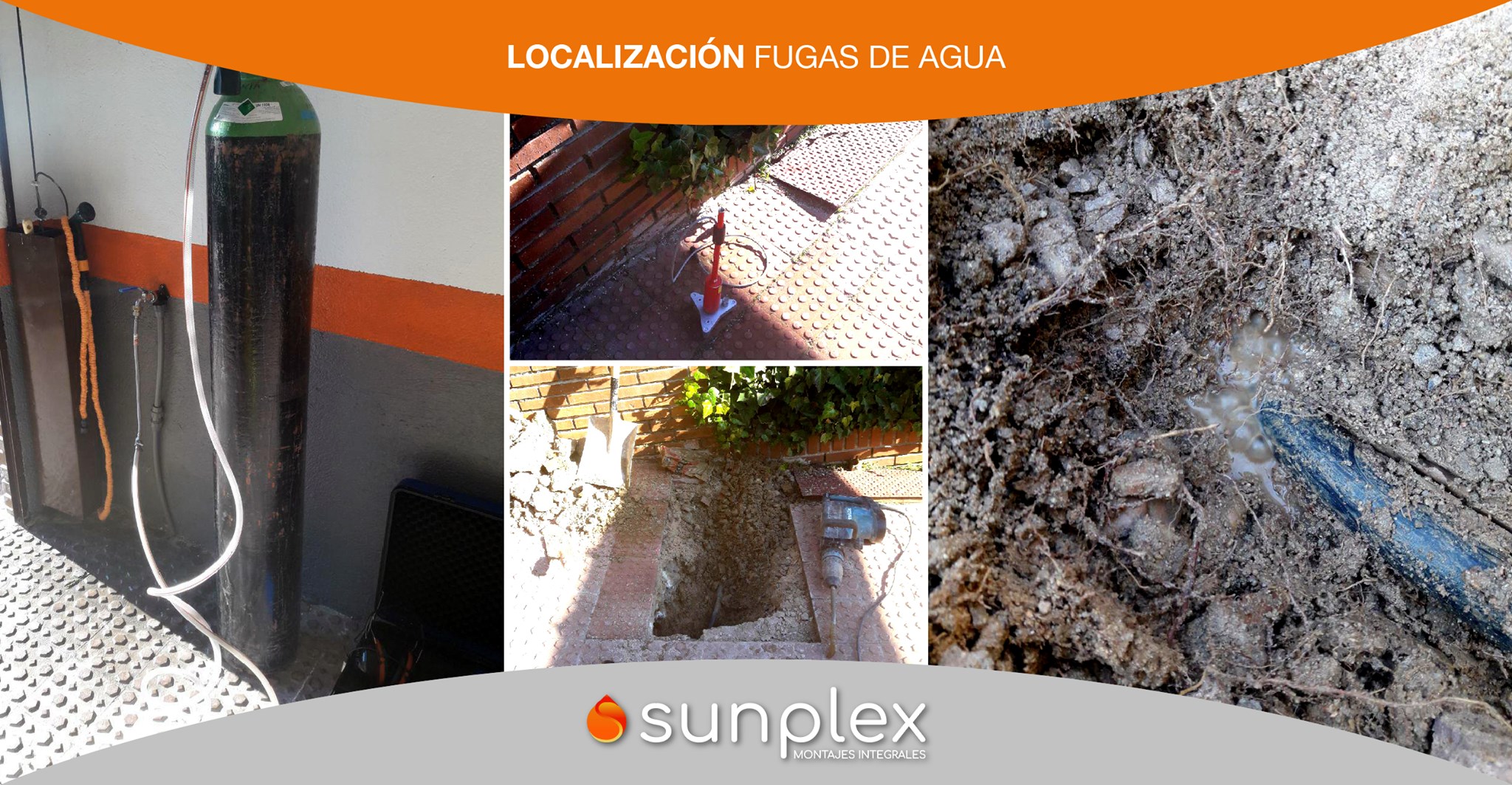Sunplex - 👉 LOCALIZACIÓN DE FUGAS DE AGUA Localizamos la fuga con gas ...