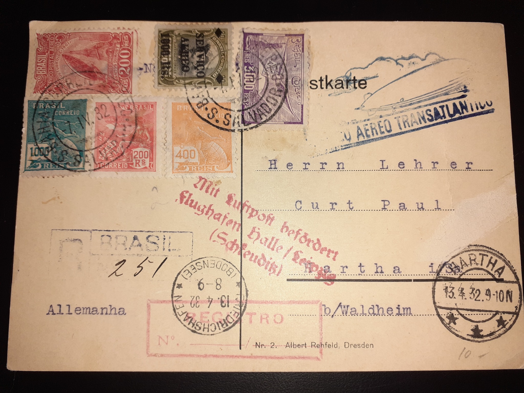 1936 France airmail stamps commemorate 100th postal flight to