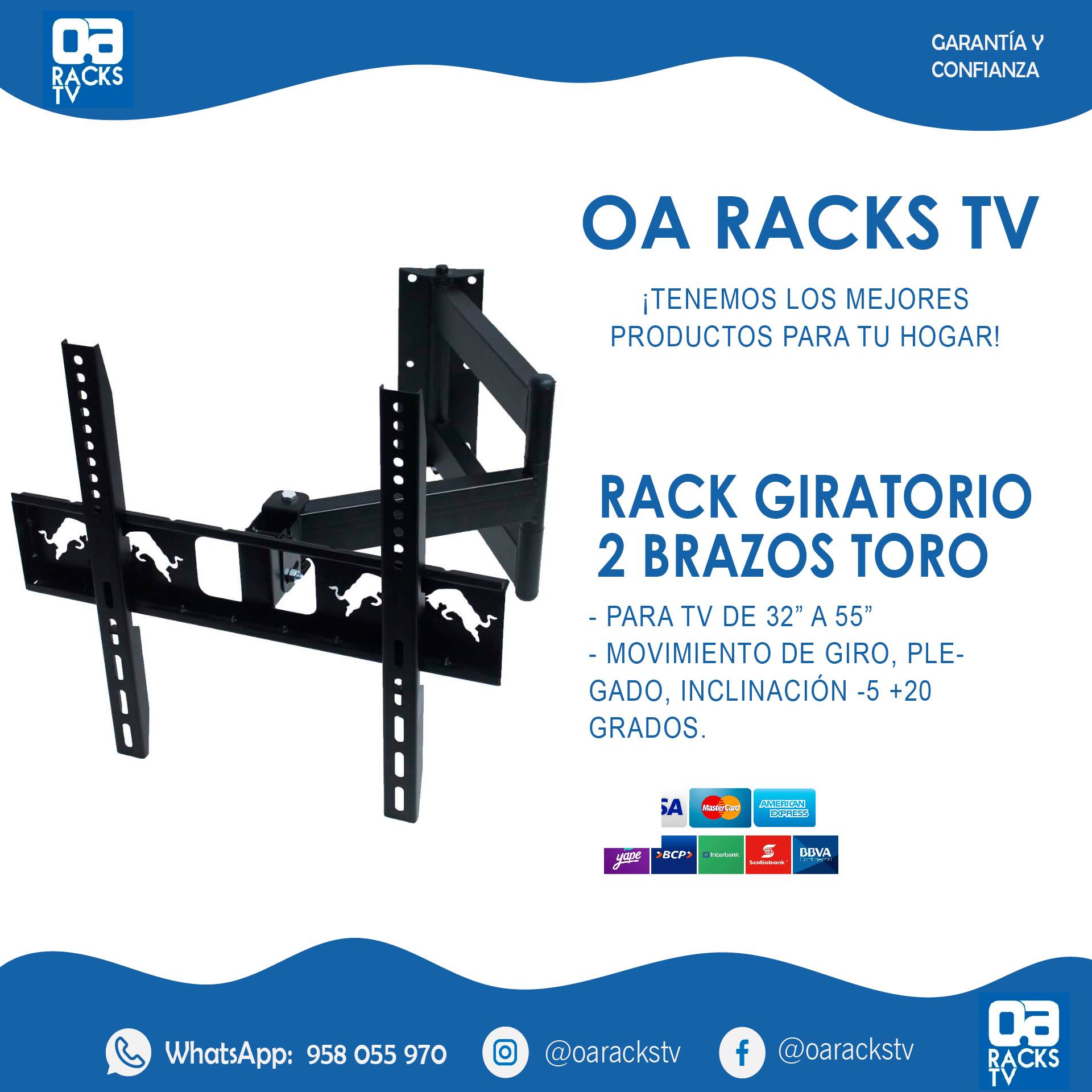 📢 RACK GIRATORIO 2 BRAZOS TORO 32