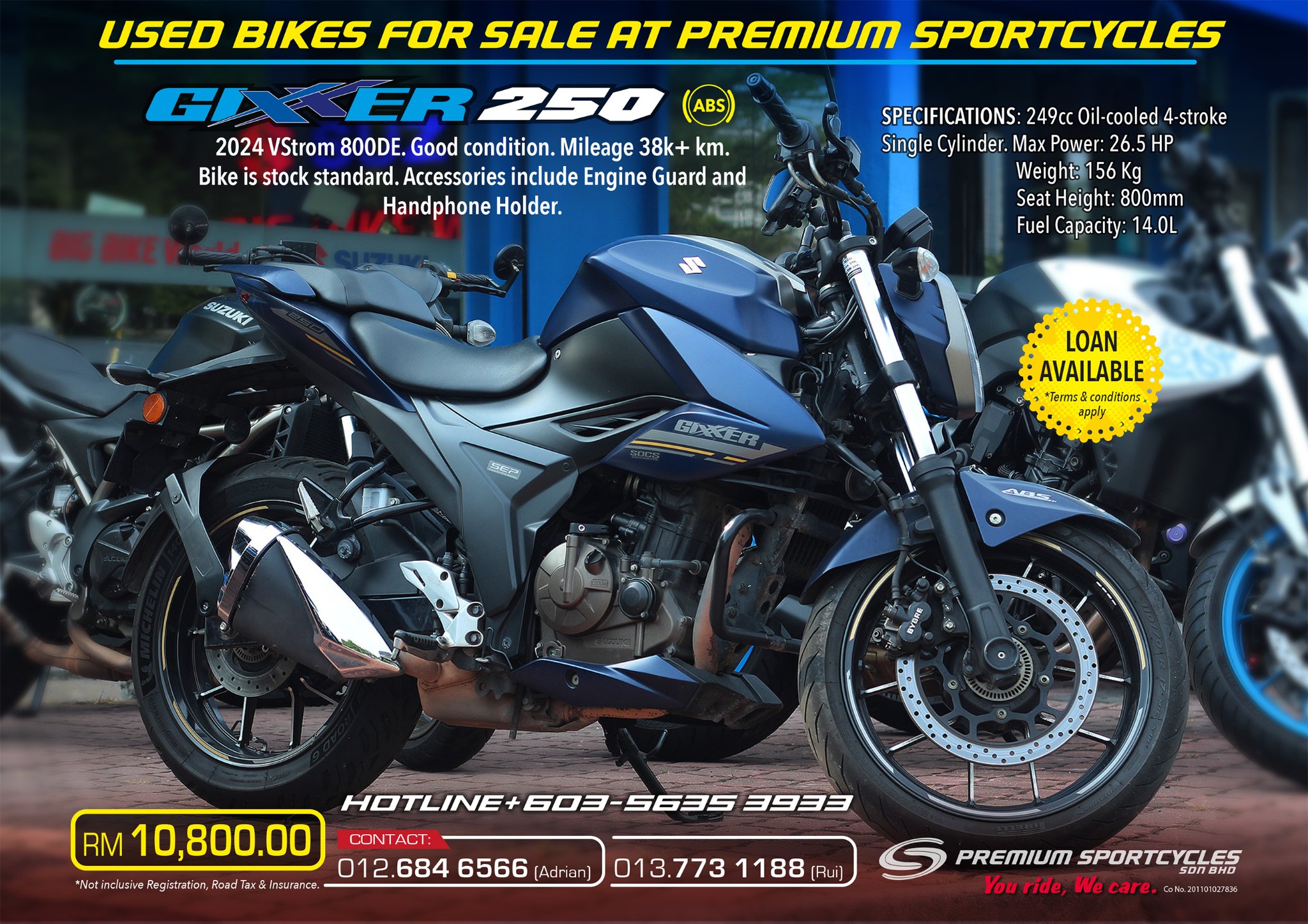 2024 Suzuki Gixxer 250 ABS Good condition Mileage: 38k+ km Extras