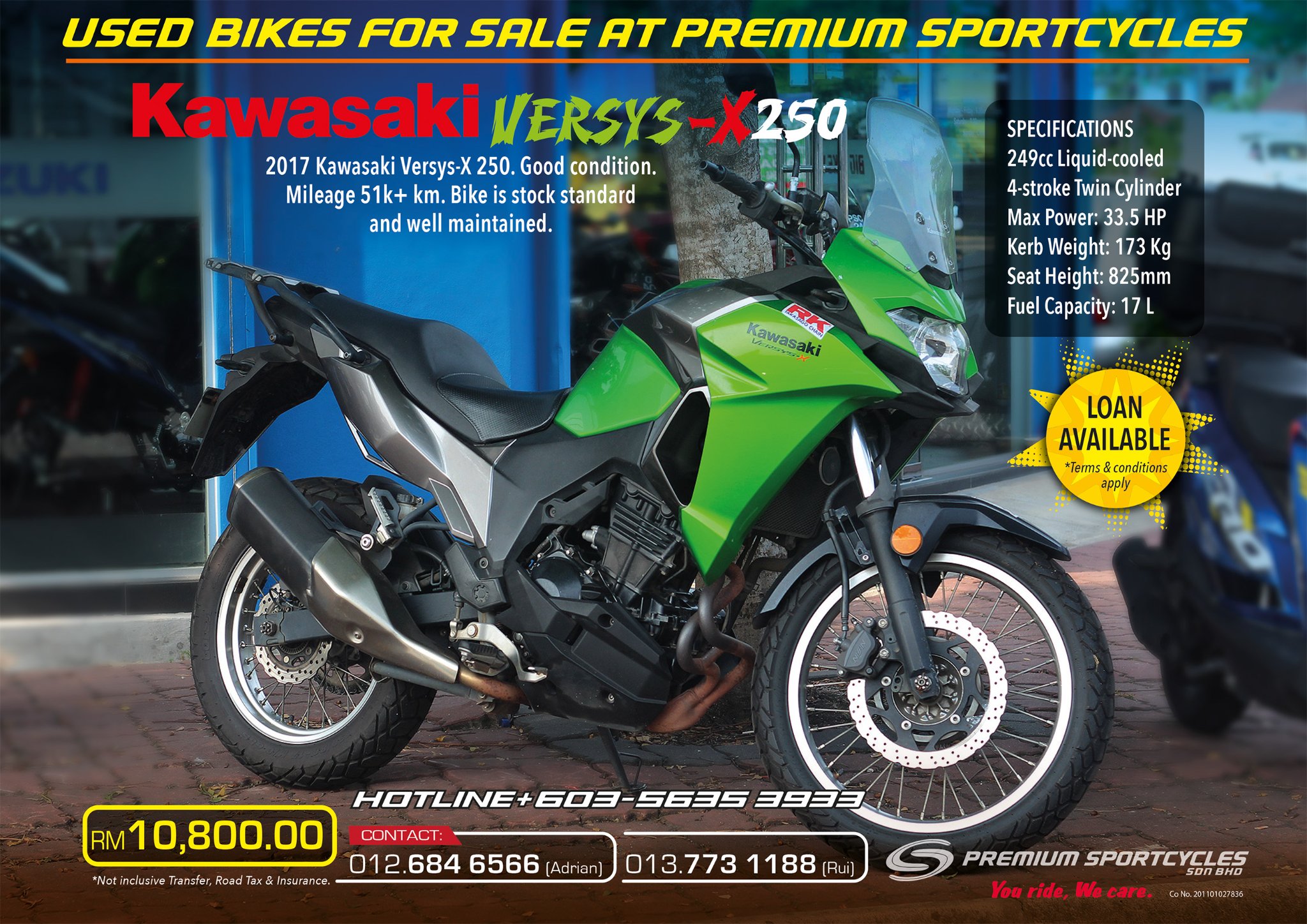 kana...‥ 2017 Kawasaki Versys-X 250 Good condition Mileage: 51k+ km Bike is