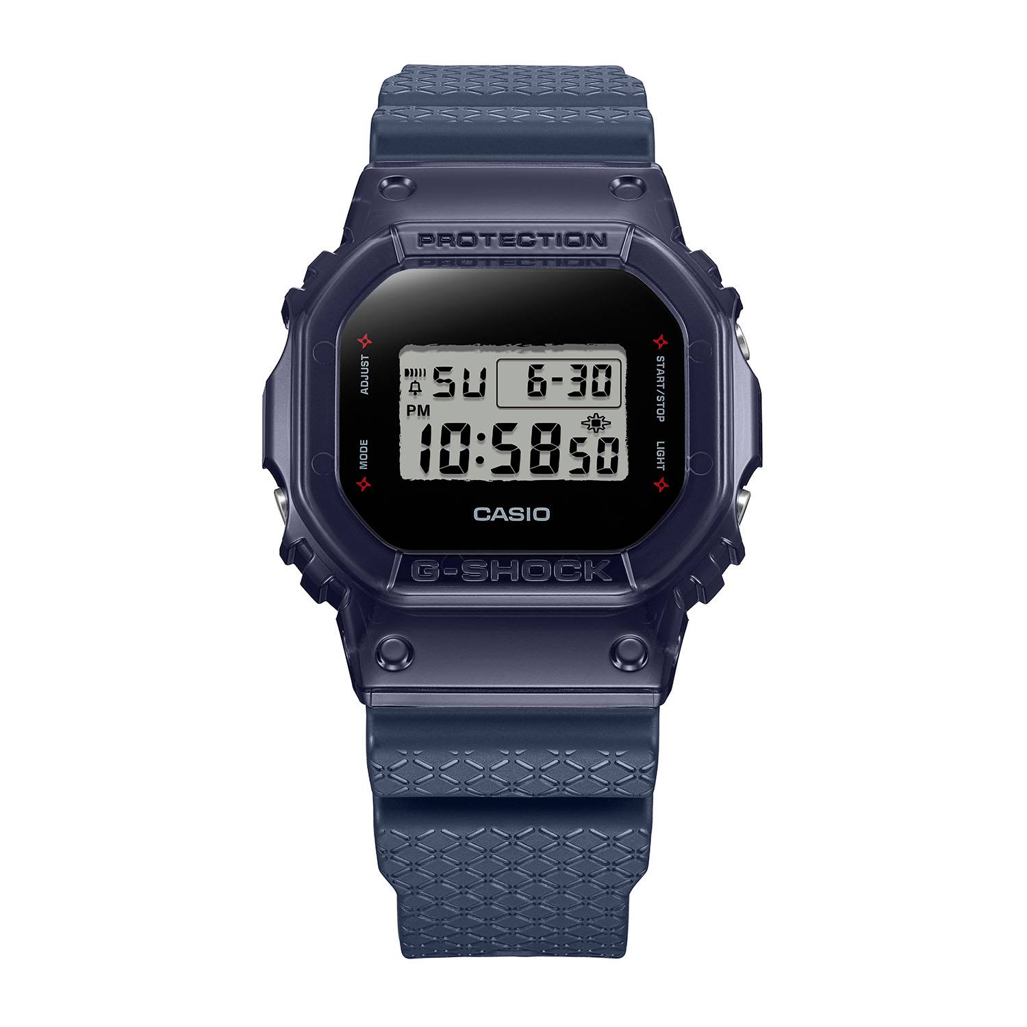 The NINJA Series - DW-5600NNJ A navy blue semi-transparent band