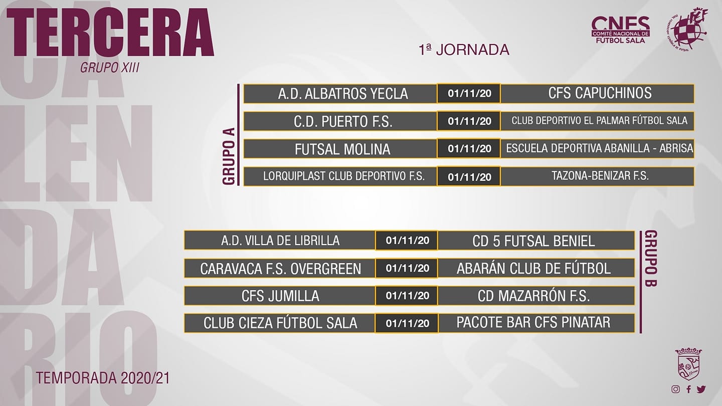 FFRM - 🗓 ¡CALENDARIO DE 3ª / #FUTSAL👟! Configurado el... | Facebook