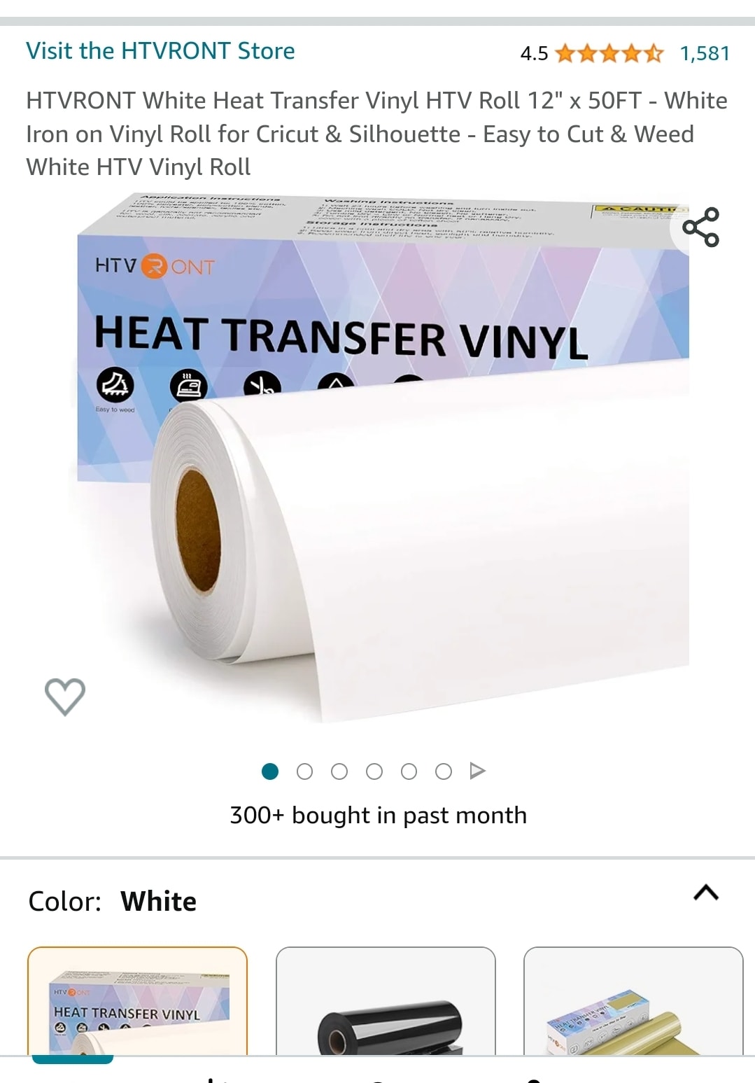 35 Sheets Heat Transfer Vinyl – 12x10 Inch – Iron-On HTV For T-Shirts – Int Brand