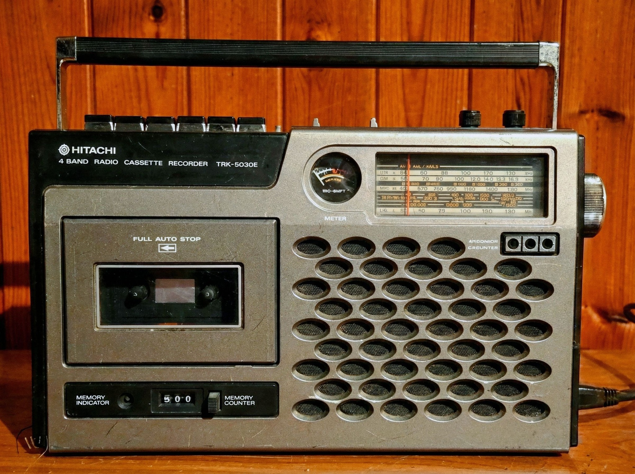 Hitachi TRK-5030E 4-band radio cassette recorder. 70s vintage