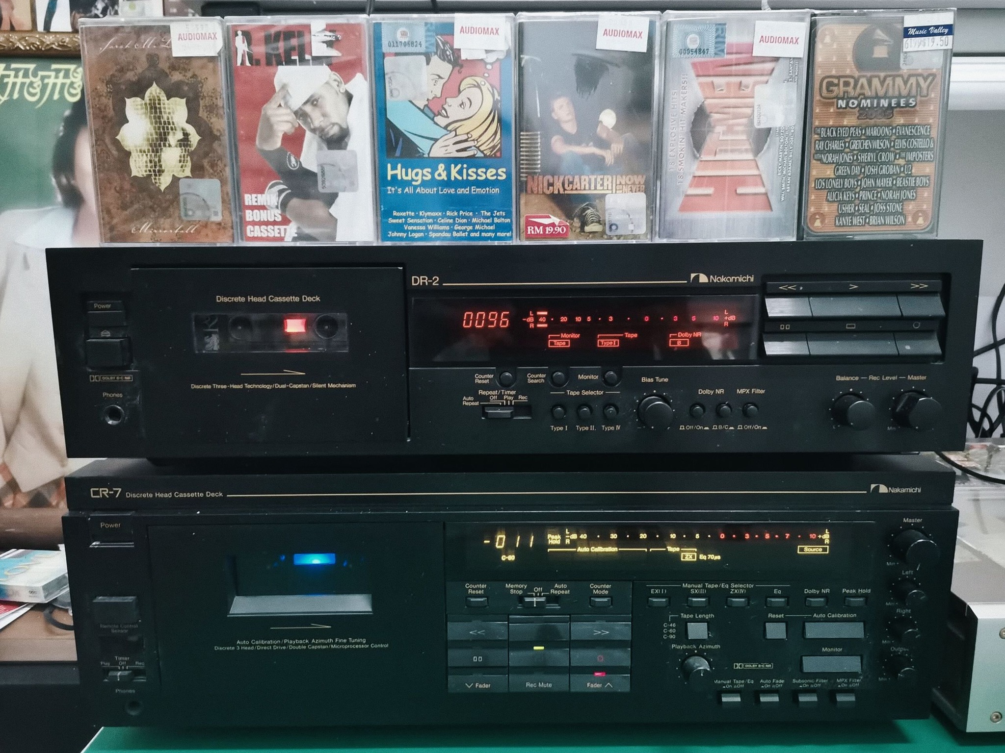 Nakamichi cassette decks: DR-2 (top) and a CR-7 (bottom).