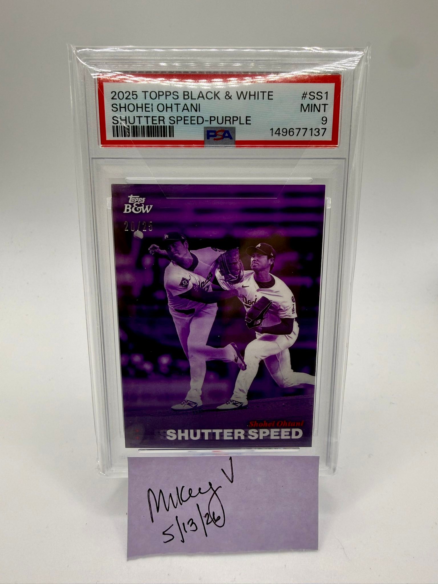2025 Topps B&W Shohei Ohtani Shutter Speed card for sale