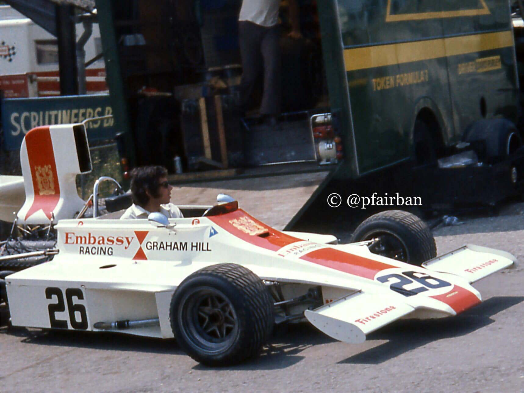 Year 1974 Argentina Grand Prix Embassy Hill Lola T370 being