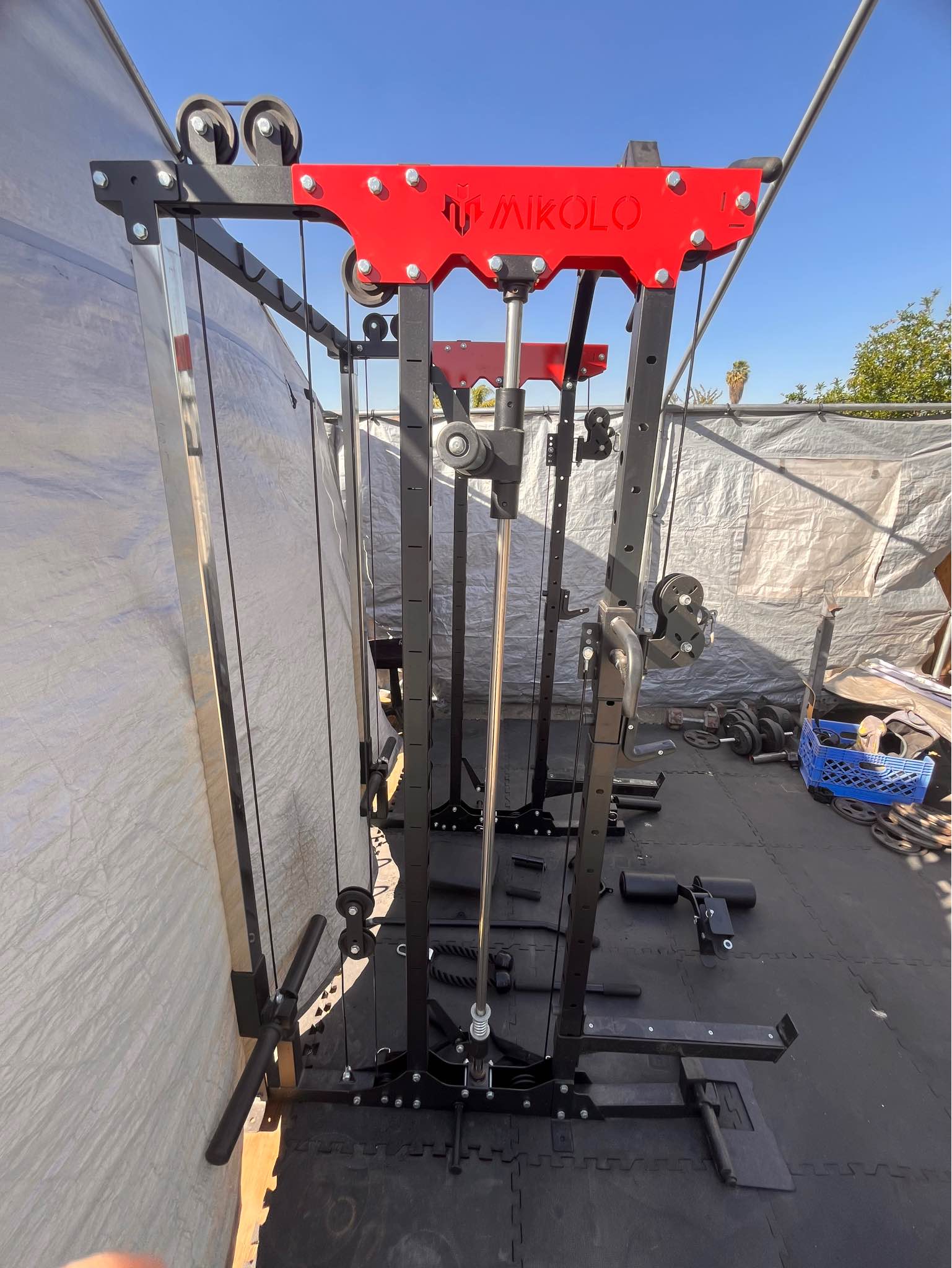 Mikolo Smith Machine + Dual adjustable cable stack, attachments ...