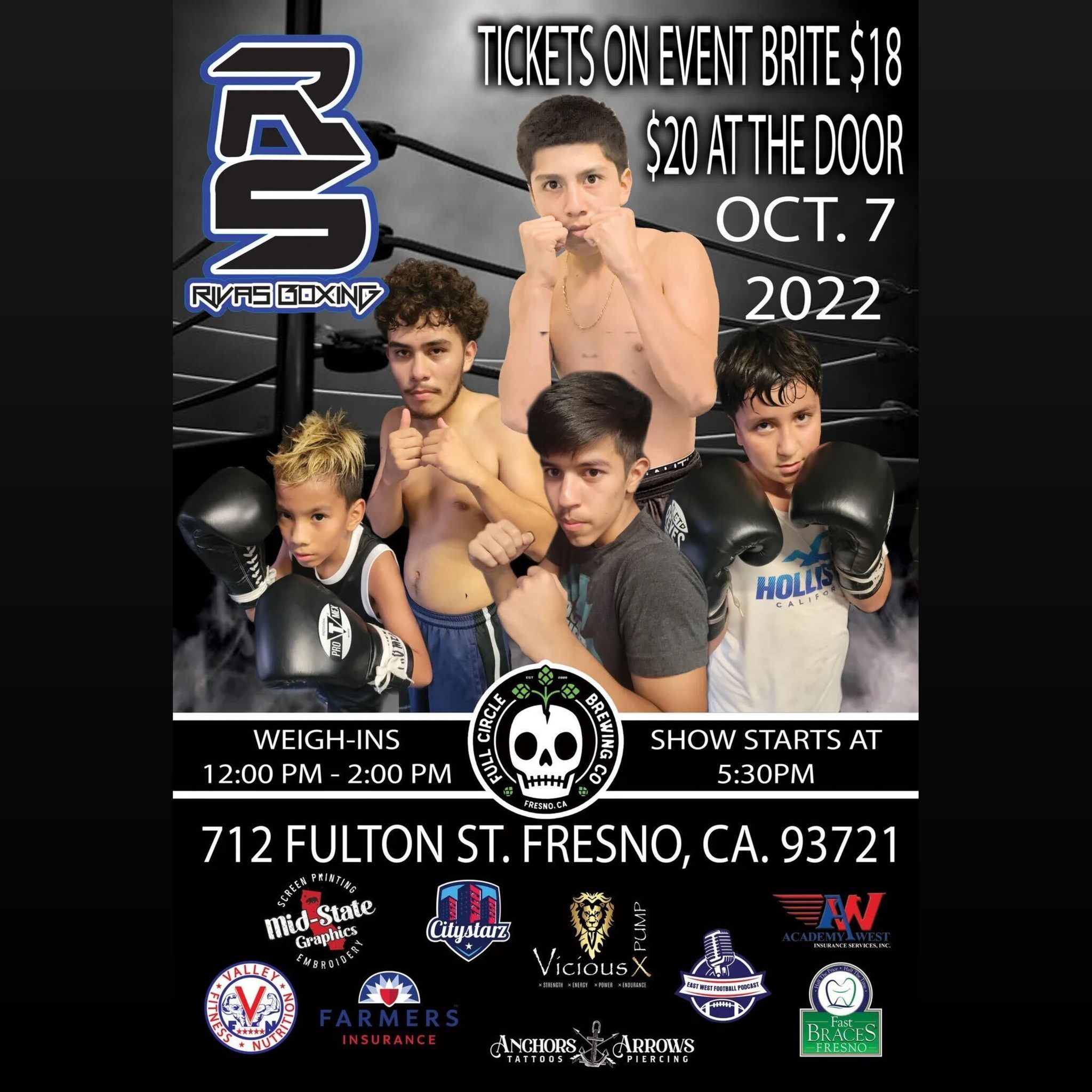 Full - Fri, Oct. 7th, 2022 Rivas Boxing Foundation Friday Night Fight ...