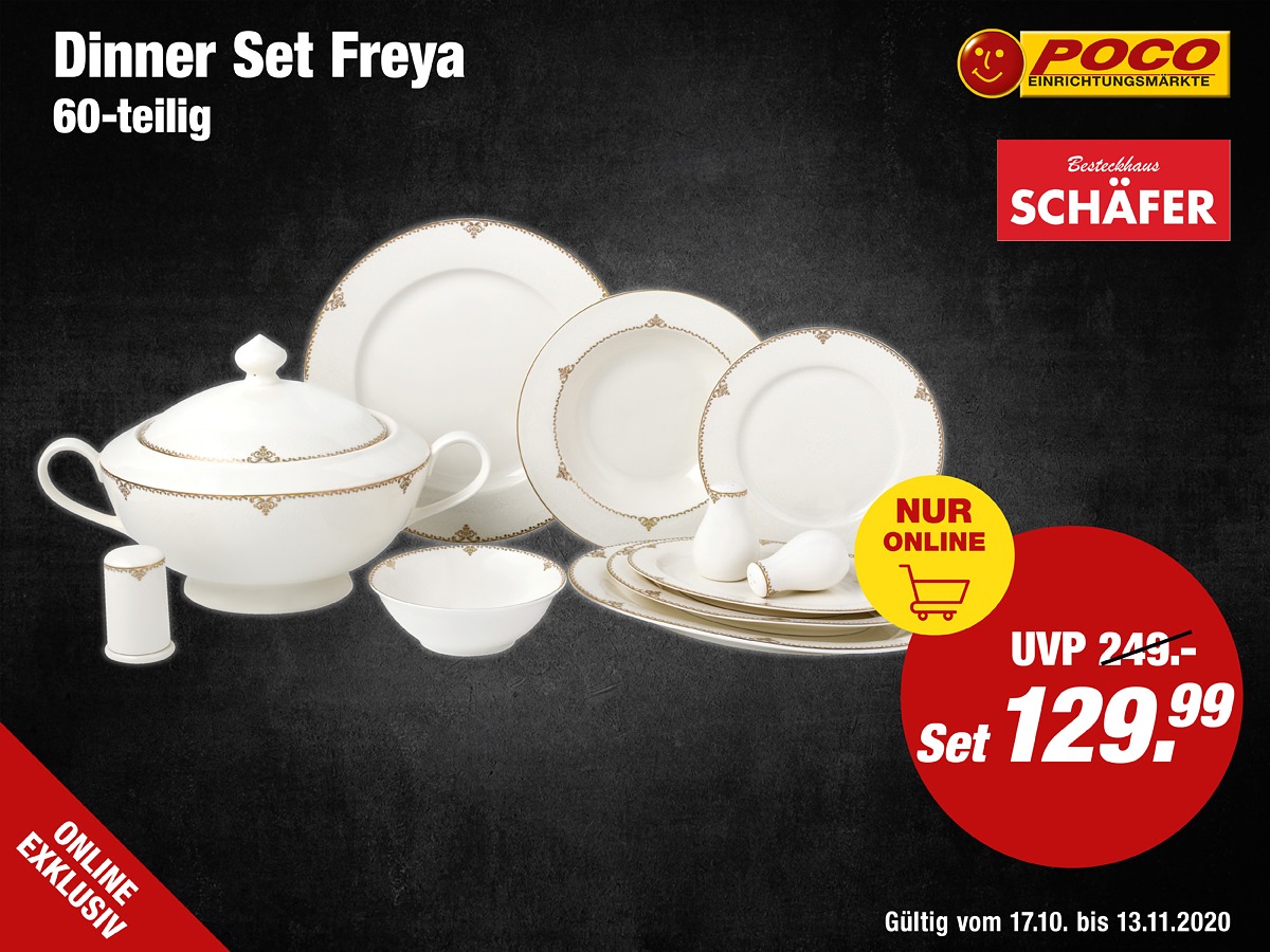 POCO - Mit unserem eleganten Geschirr verwandelt Ihr jeden Tisch in eine glanzvolle Tafel! https://fcld.ly/aroye54