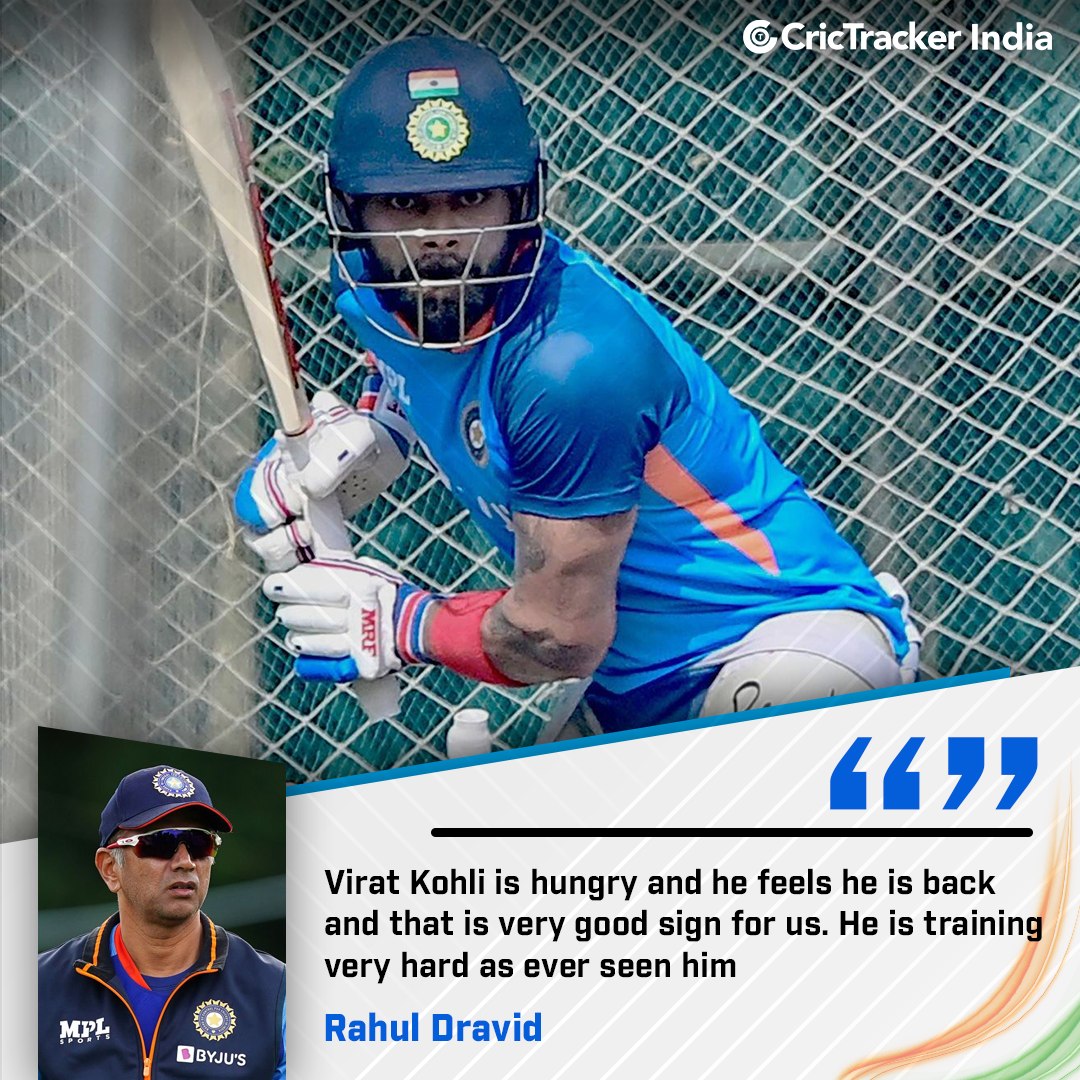 CricTracker India - Rahul Dravid says Virat Kohli is training well and ...