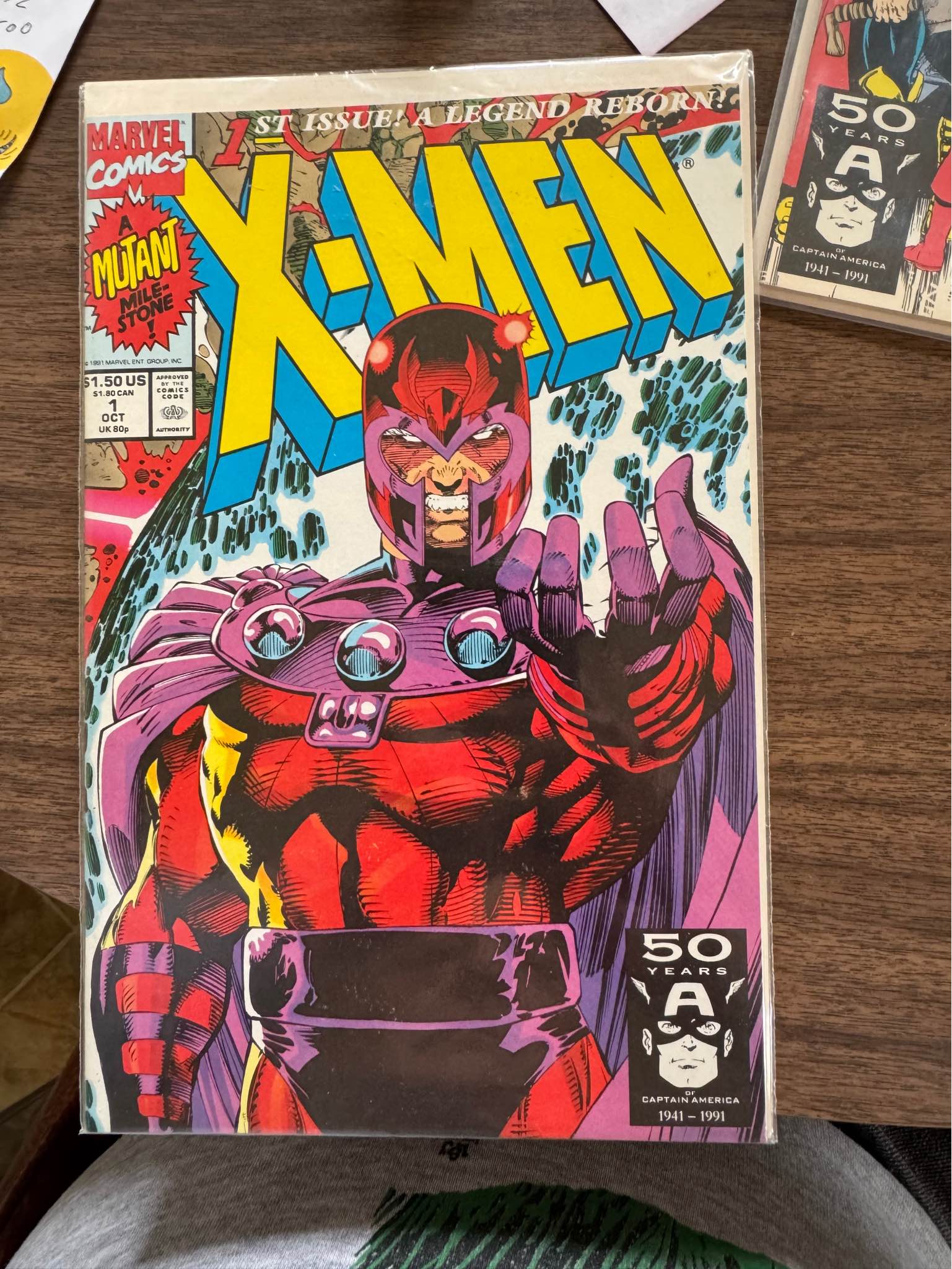 Collectible Marvel Comics X-Men issue number 1 with Magneto cover