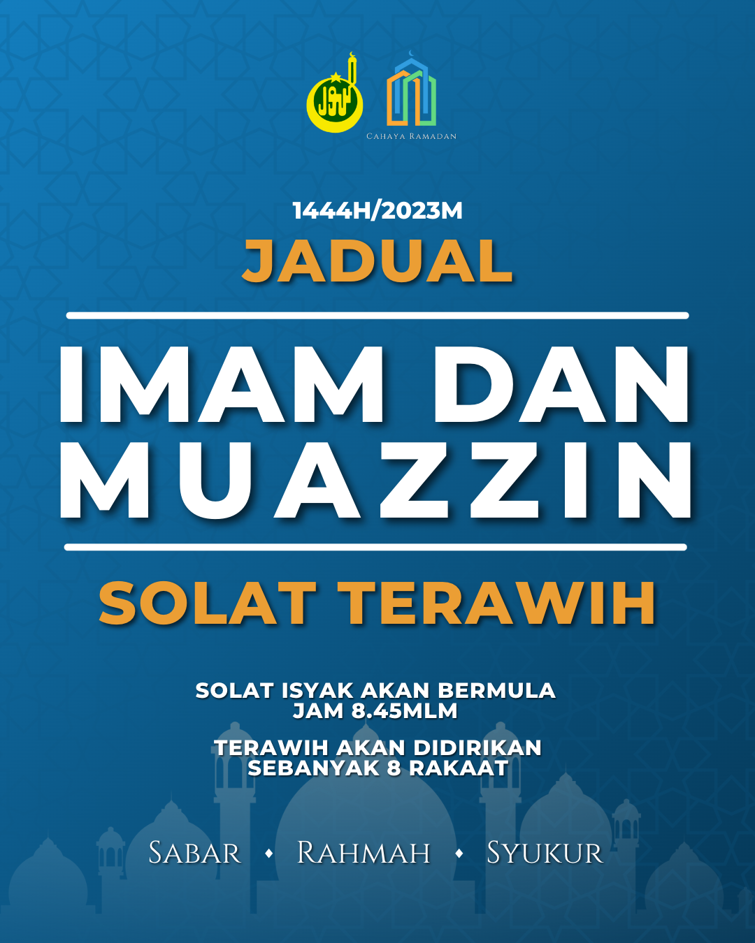 An-Nur Mosque - Jadual Imam & Muazzin Solat Terawih di...