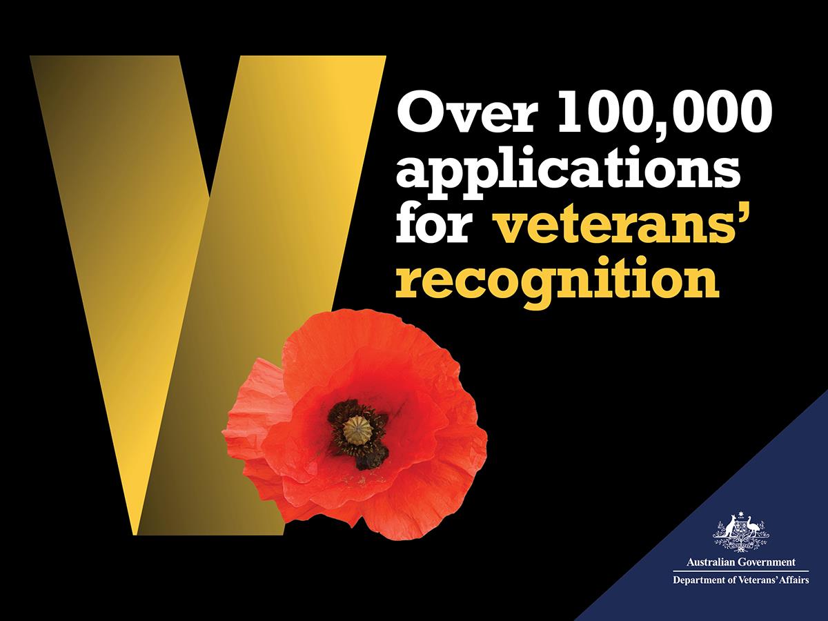 Australian - Talk about a milestone! Over 100,000 veterans have applied ...