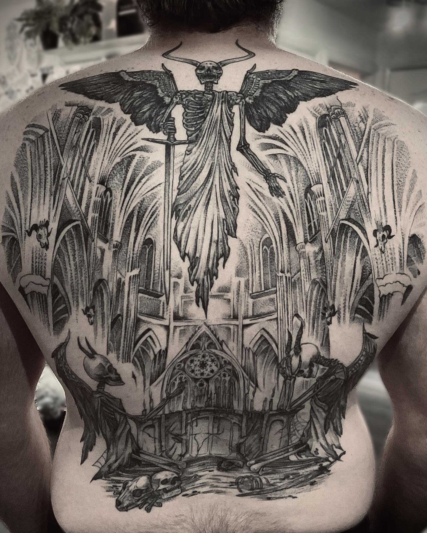 Done by moose Hells angels back piece I