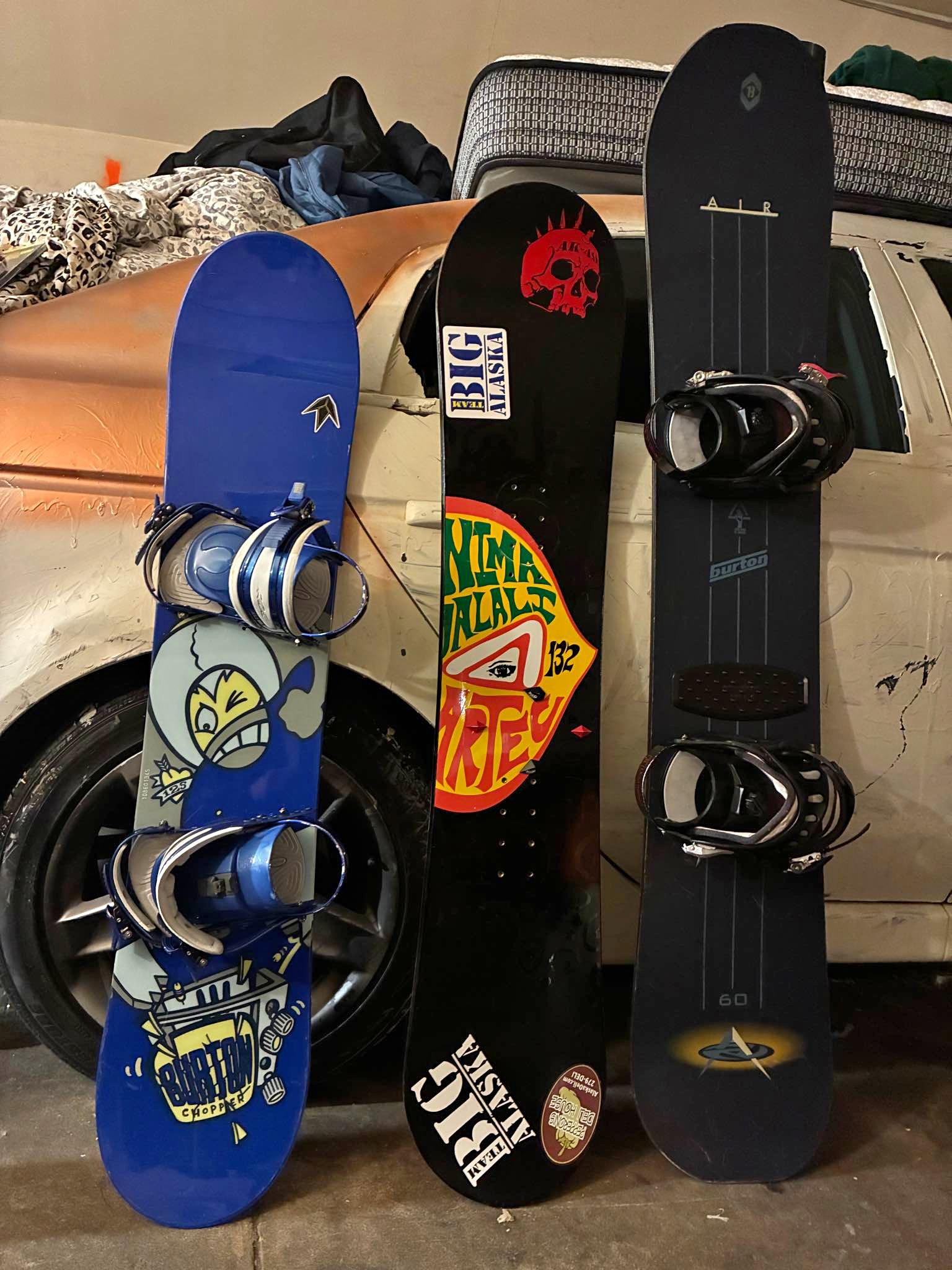burton 120cm snowboard Pre Owned Chopper & Union Mini Flite Bindings All Mountain Snowboard Burton Chicklet Youth Snowboard, 120cm
