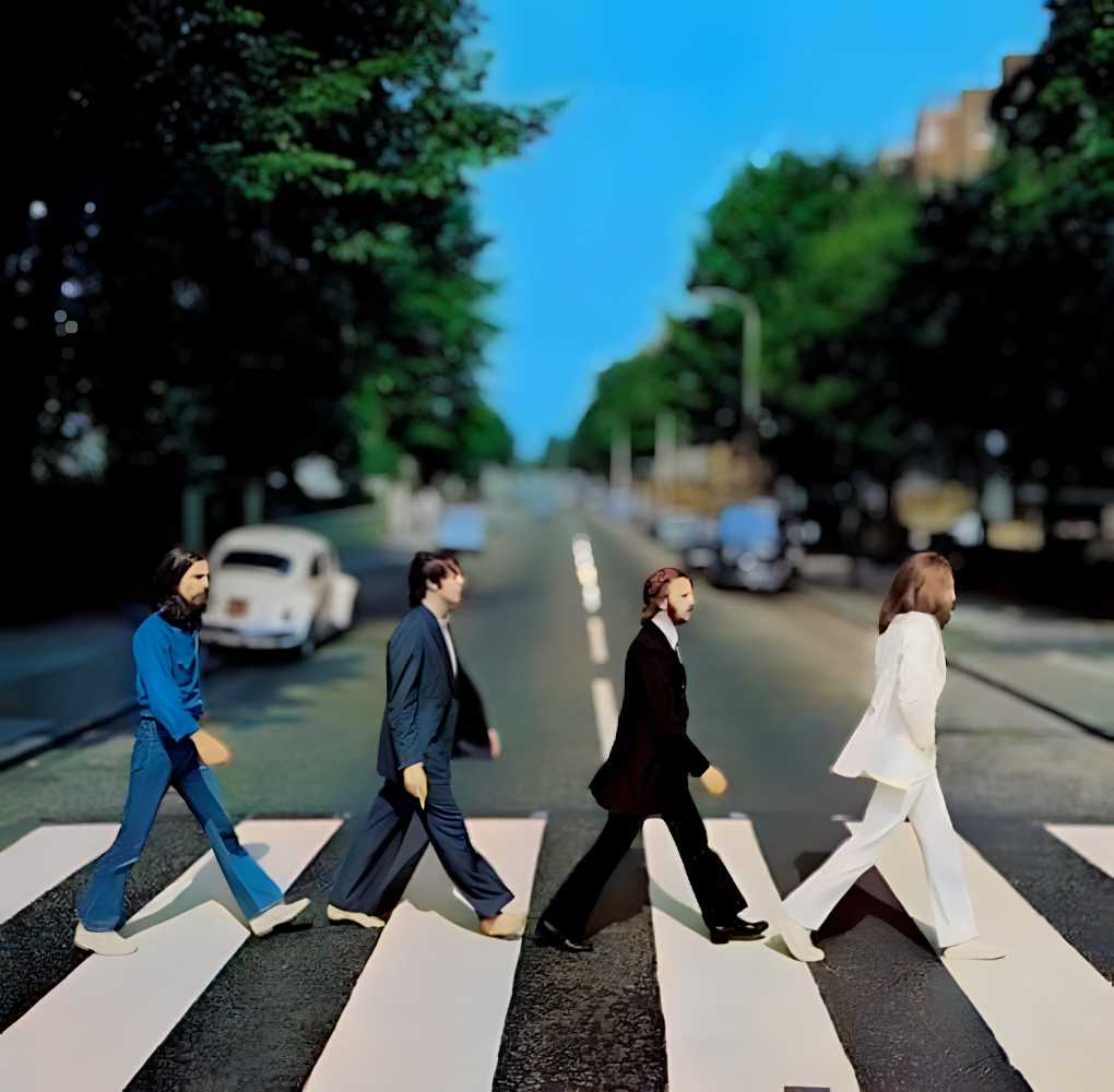 Red Hot Chili Peppers crossing Abbey Road in 1988